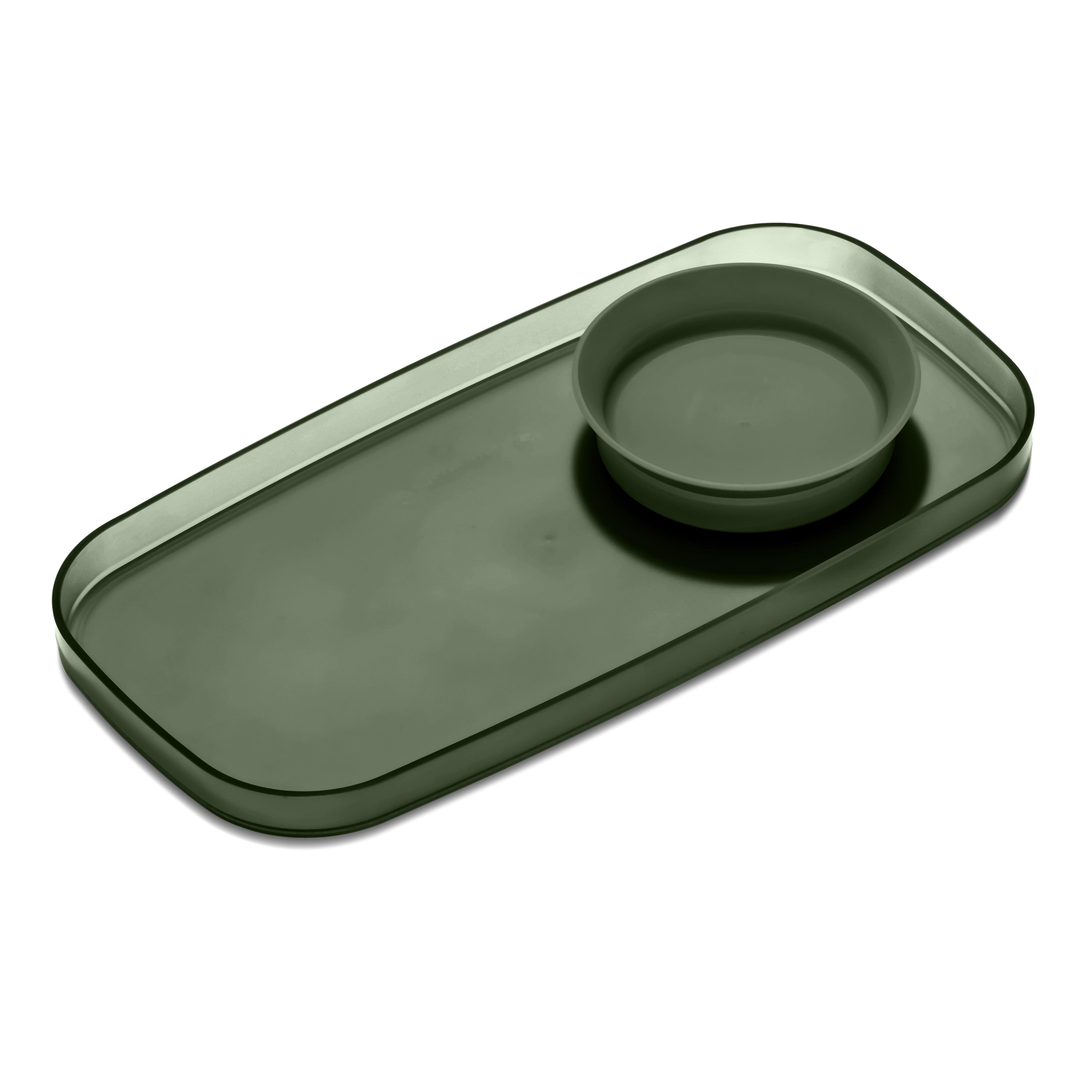 Madesmart Dipware Appetiser Tray ith Bowl - Olive Green