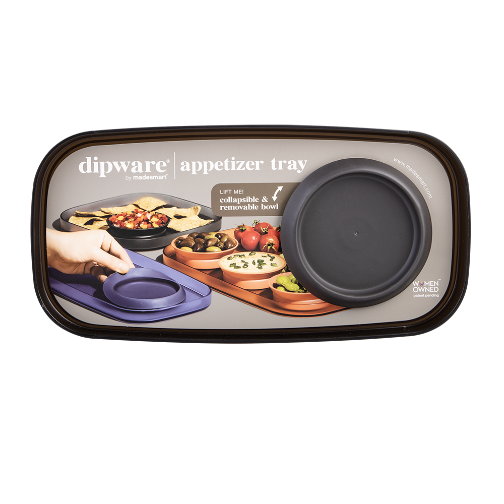 Madesmart Dipware Appetiser Tray with Bowl - Carbon Black
