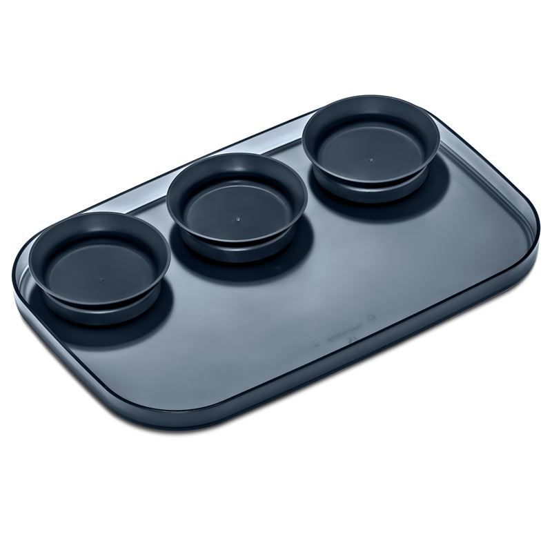 Madesmart Dipware Large Serving Tray with 3 Bowls - Midnight Blue