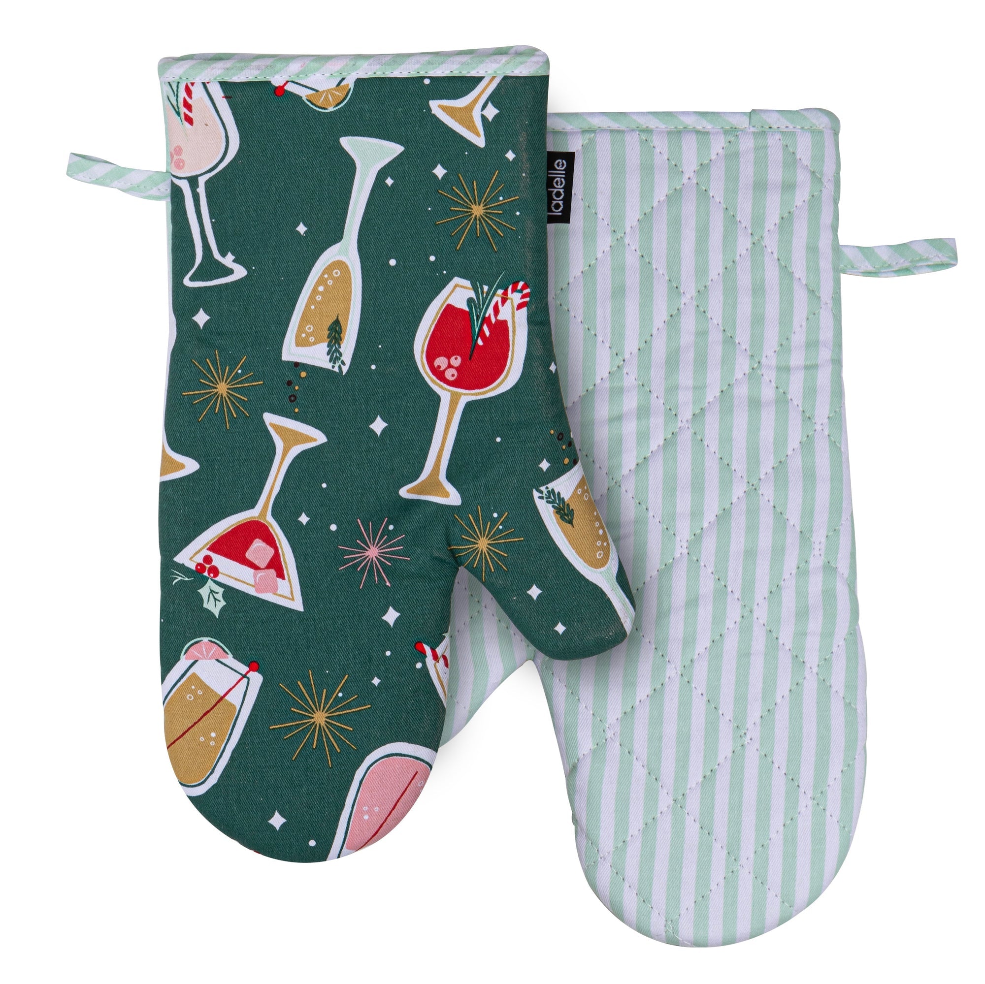 Ladelle Let's Get Merry 2pk Oven Mitt