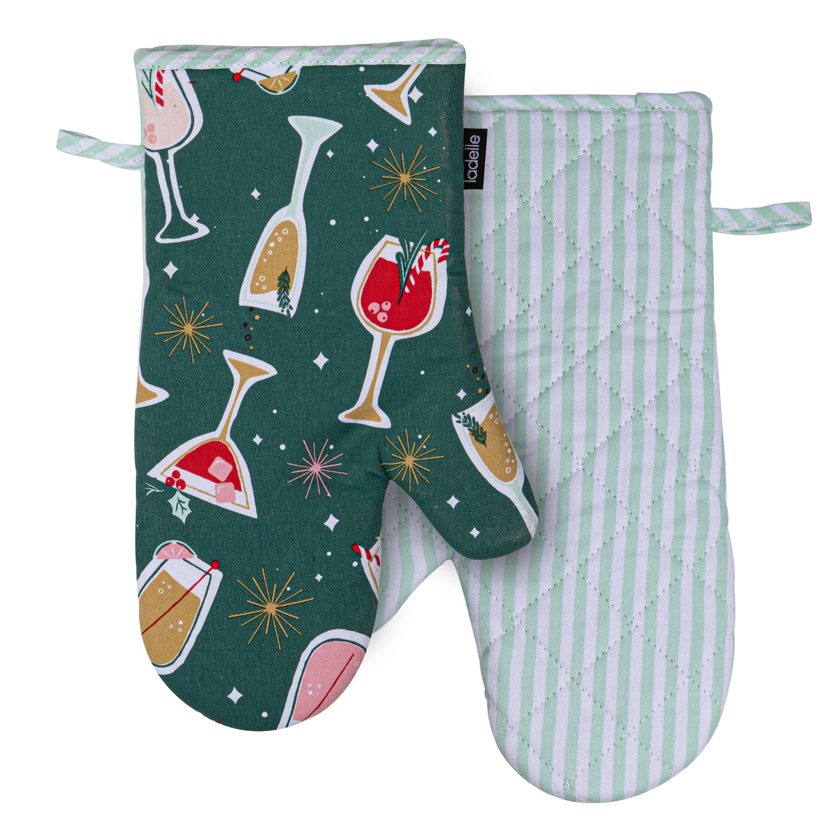 Ladelle Let's Get Merry 2pk Oven Mitt