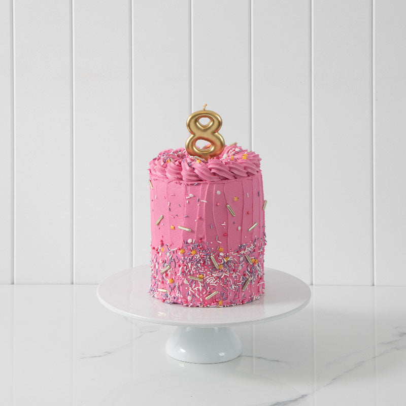 Cake & Candle Candle Number 8 Gold