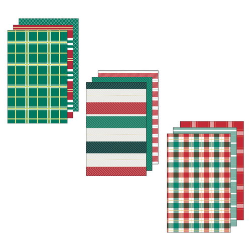 Ladelle Dasher Christmas Brick 3pk Kitchen Towel