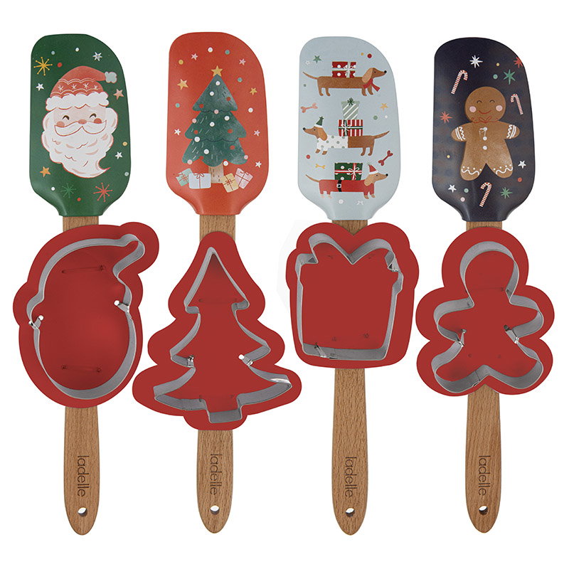 Ladelle Dasher Assorted Spatula & Cookie Cutter Set