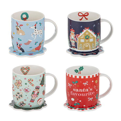 Ladelle Festive Fun Mug & Coaster Set