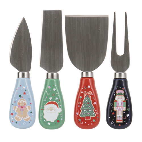 Ladelle Festive Fun 14 4pc Cheese Knife Set