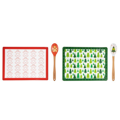 Ladelle Festive Fun Assorted Spoon & Silicone Mat