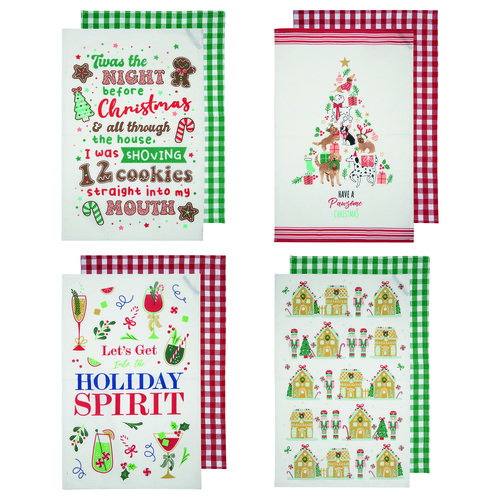 Ladelle Festive Fun Assorted 2pk Kitchen Towel