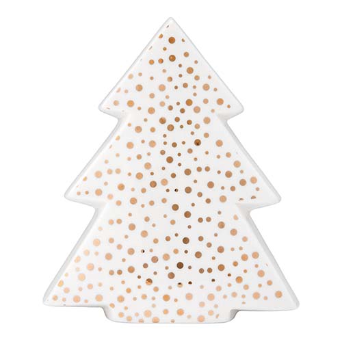 Ladelle Glitz White & Gold Tree 17cm Decoration
