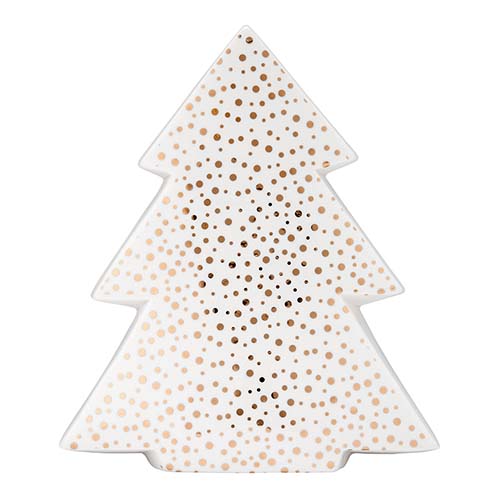 Ladelle Glitz White & Gold Tree 25cm Decoration