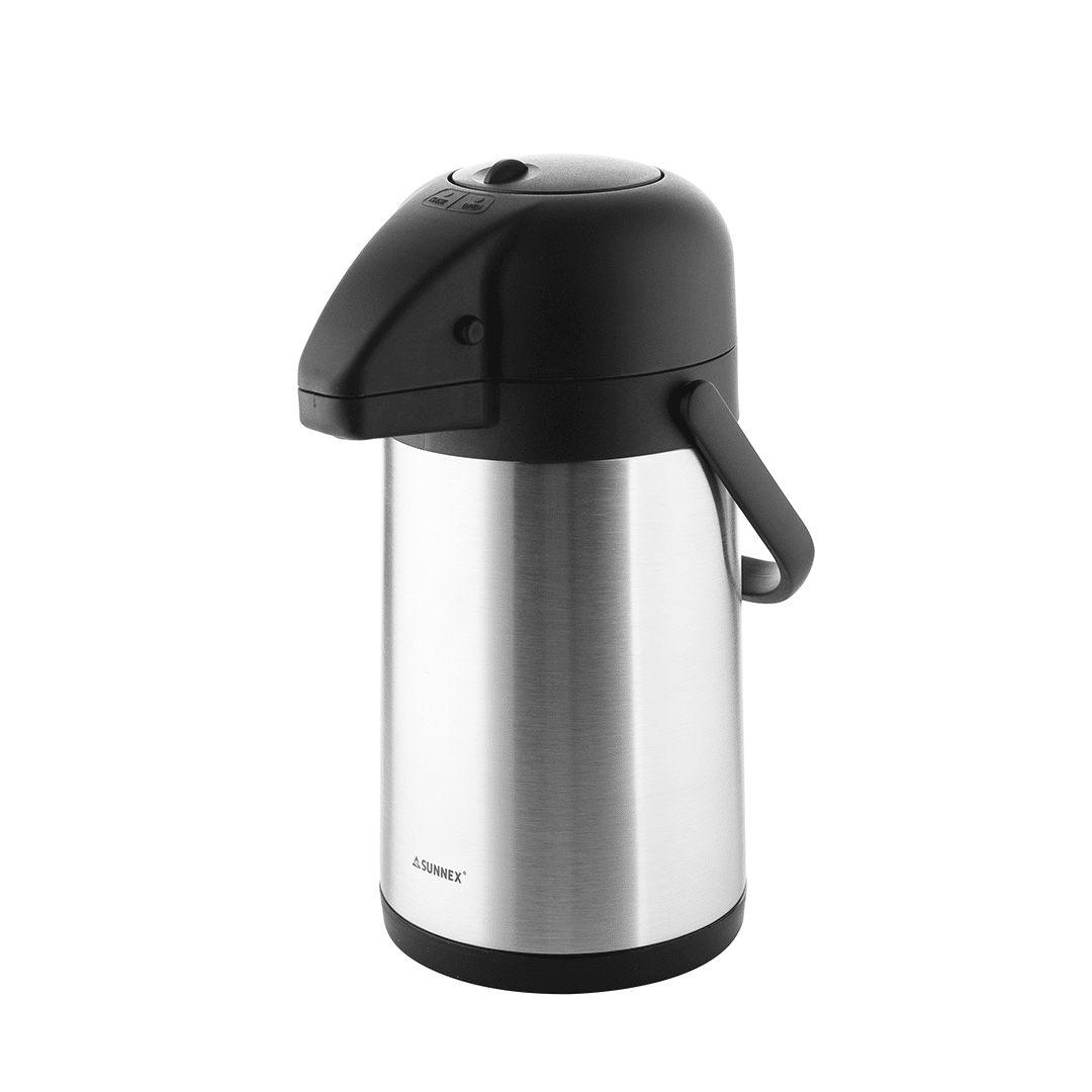 Sunnex Air Pot Push Down Style S/Steel 1.9Lt