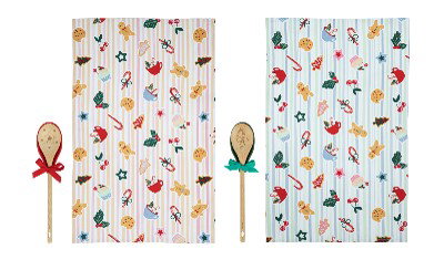 Ladelle Fa La La Assorted Spoon & Spoon Rest & Kitchen Towel Set