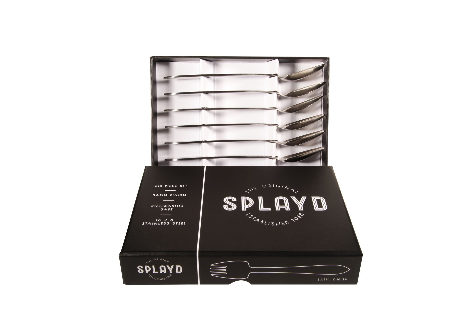 Splayd Black Label Satin Stainless Steel Splayd Set 6 Piece