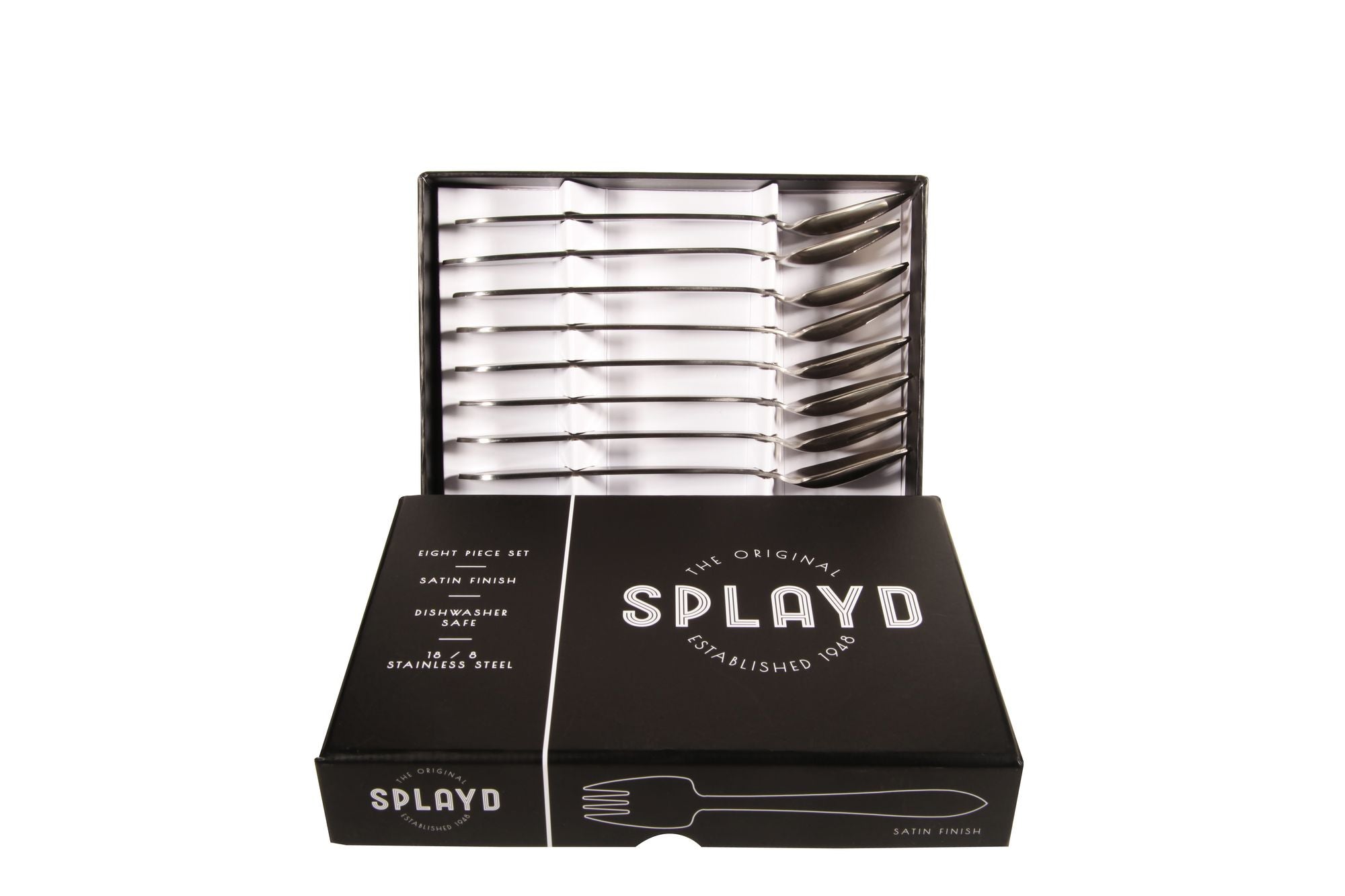 Splayd Black Label Satin Stainless Steel Splayd Set 8 Piece
