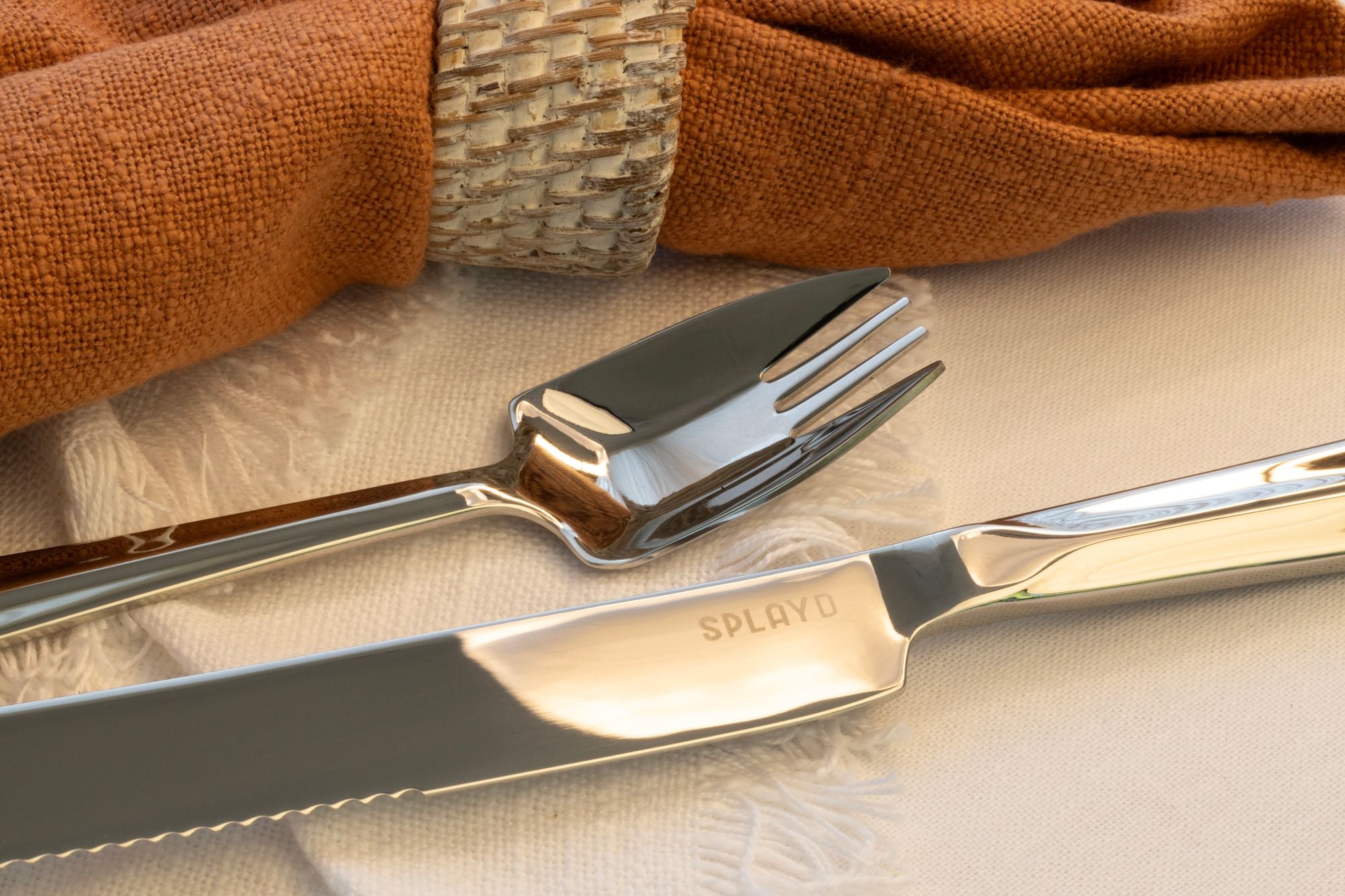 Splayd Mirror Stainless Steel Cake Knife, Server & Splayd Set 8 Piece