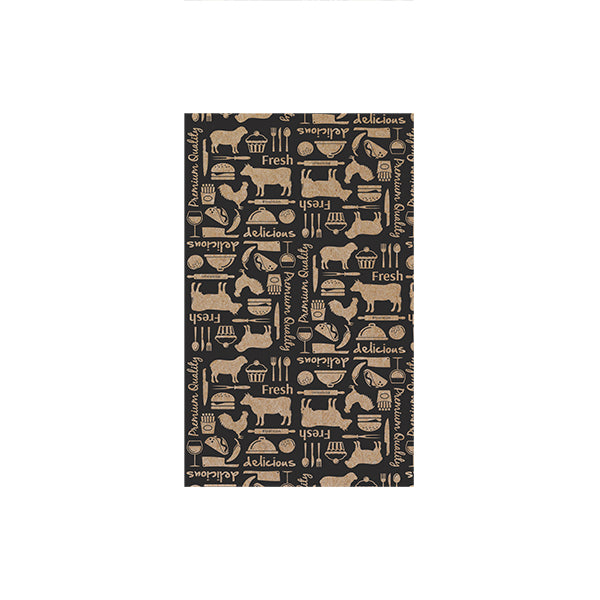 Moda Greaseproof Paper - Fresh Kraft - Black & Natural (190x310mm Pack of 200 Sheets)