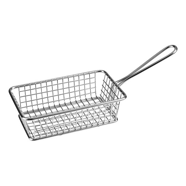 Athena Rectangular Service Basket (160x102x50mm 263mm - Stainless Steel)