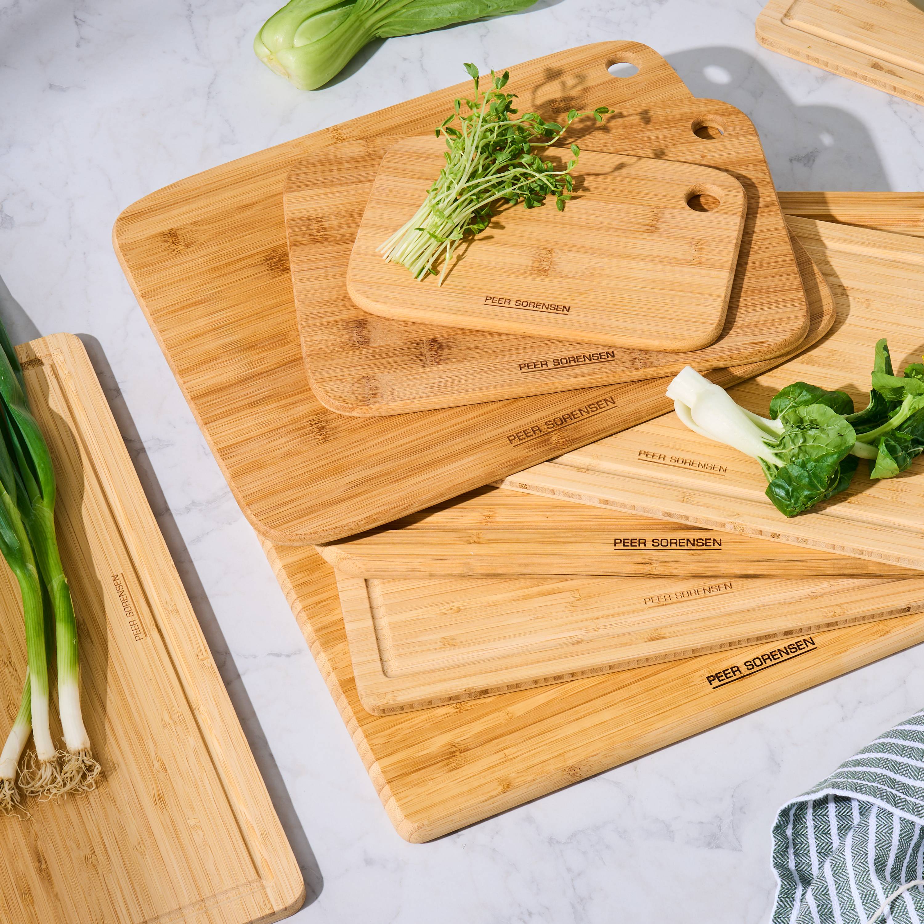 Peer Sorensen Tri-Ply Cutting Board with Juice Groove 44x32x1.2cm - Bamboo