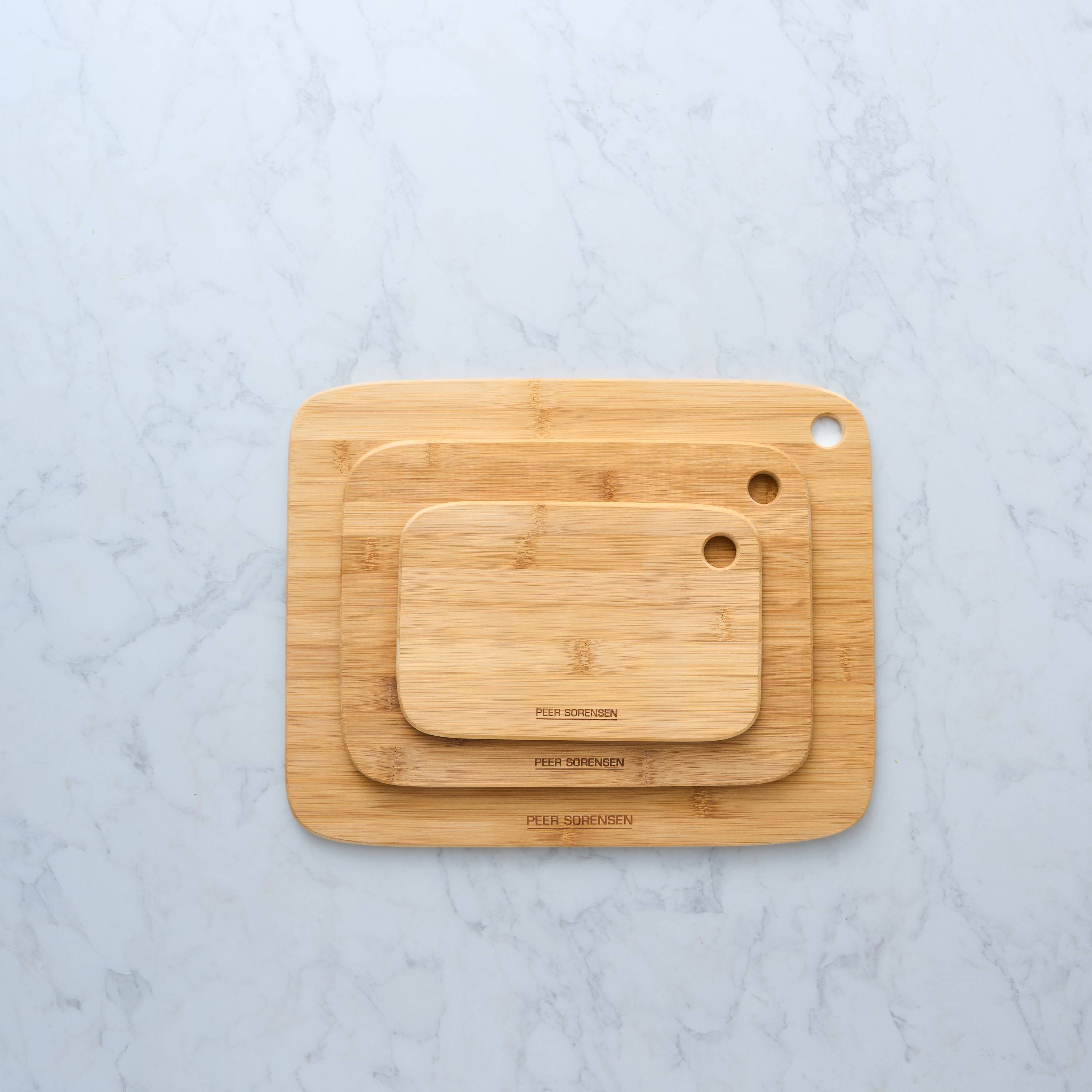 Peer Sorensen Long Grain Board Set of 3 23x15cm 30x22cm 38x30cm - Bamboo