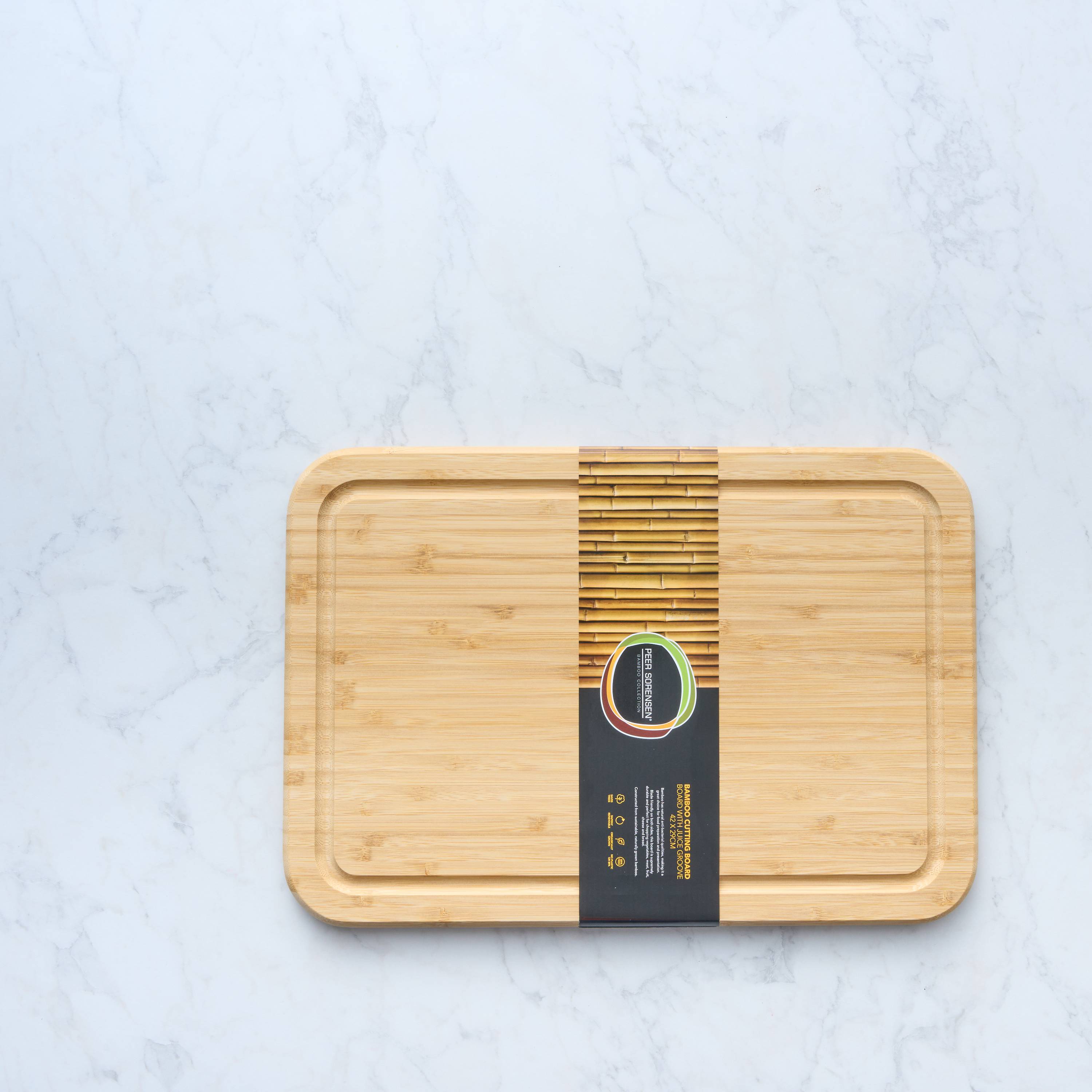Peer Sorensen Reversible Chopping Board with Juice Groove 42x29cm - Bamboo