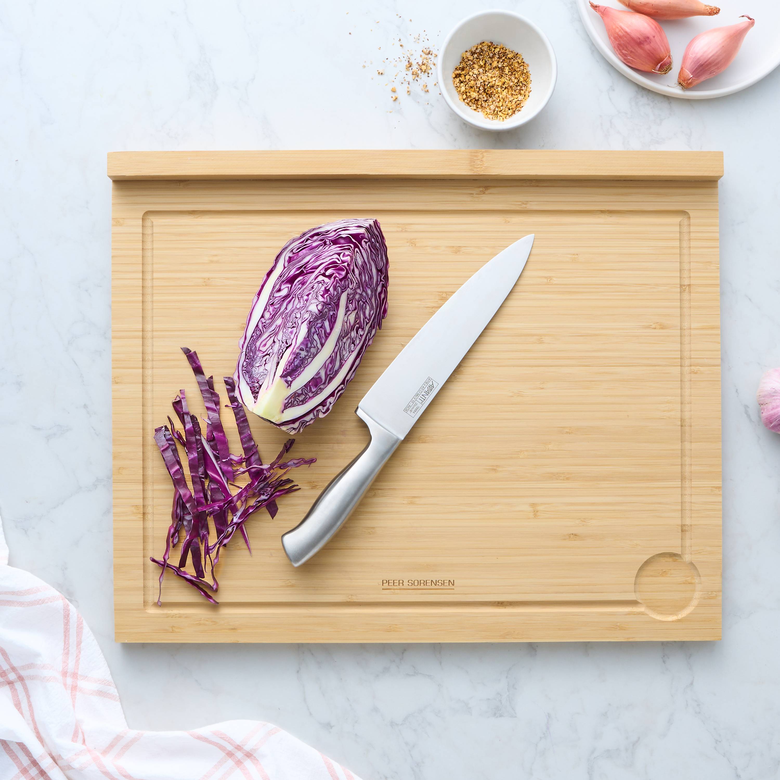 Peer Sorensen Counter Edge Reversible Cutting Board with Juice Groove 50x40x2cm - Bamboo