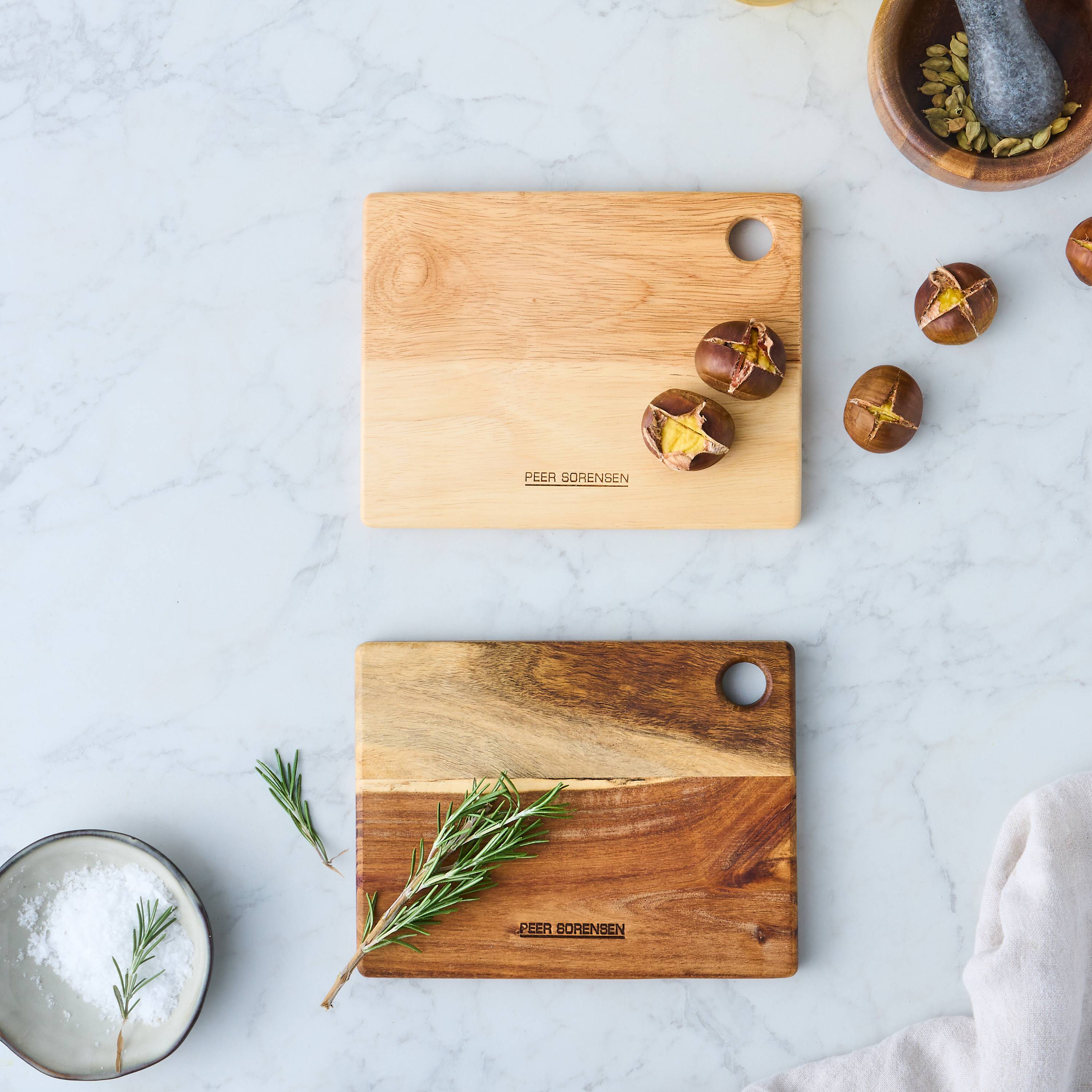 Peer Sorensen Utility Board Set 2 Piece 19.5x15x1.4cm - Acacia Wood