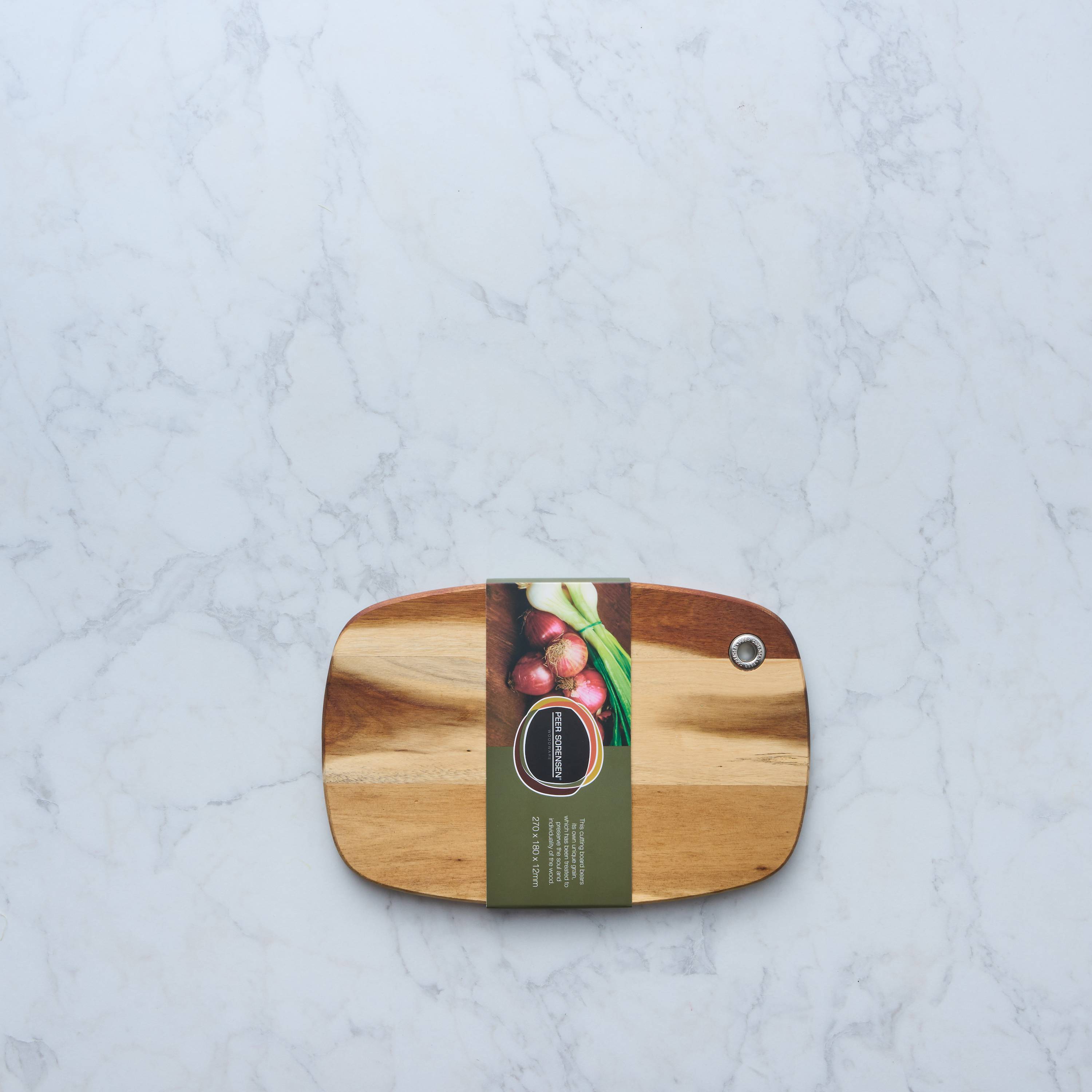 Peer Sorensen Slim Line Rounded Cutting Board 27x18x1.2cm - Acacia Wood