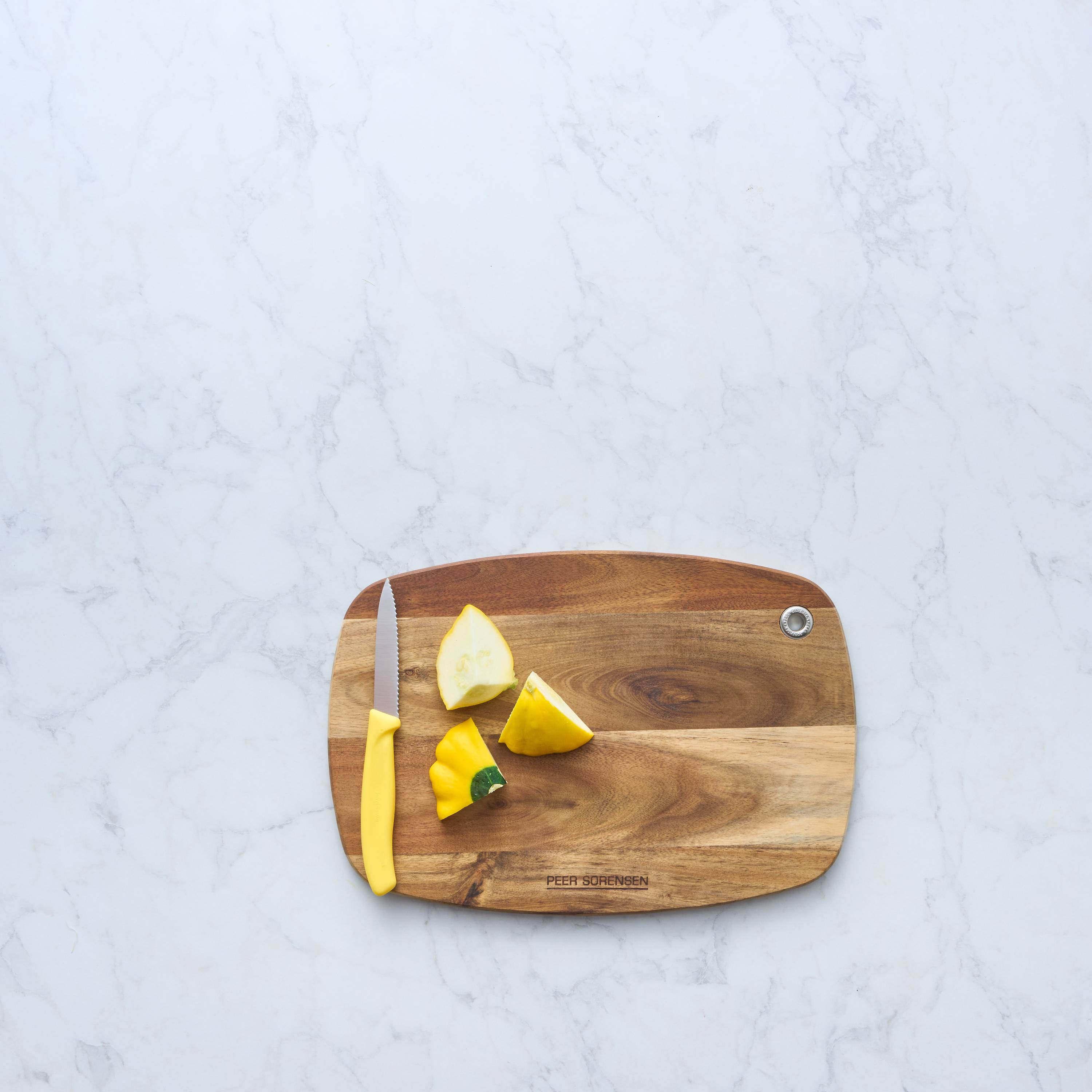 Peer Sorensen Slim Line Rounded Cutting Board 32x22x1.2cm - Acacia Wood