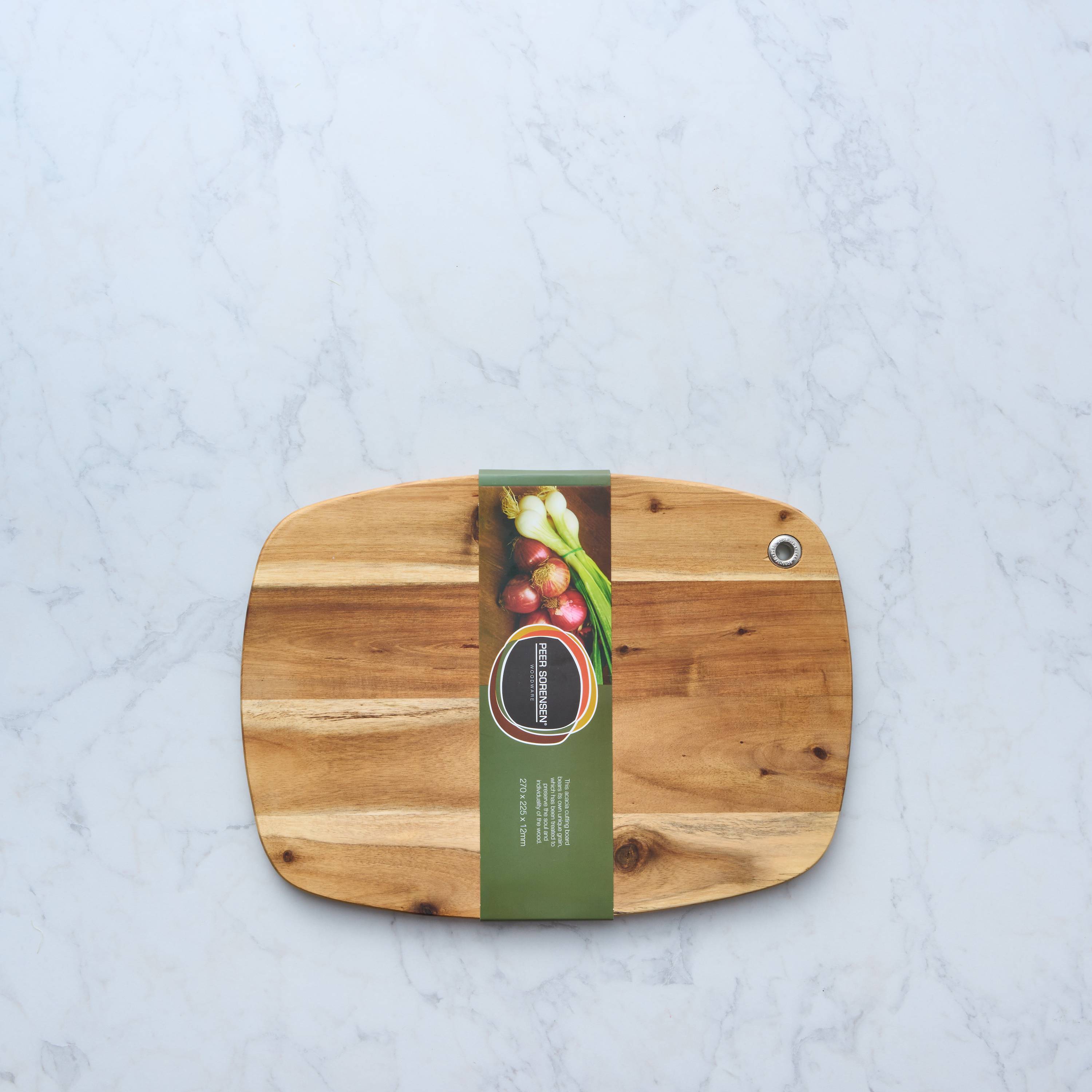 Peer Sorensen Slim Line Rounded Cutting Board 37x27x1.2cm - Acacia Wood