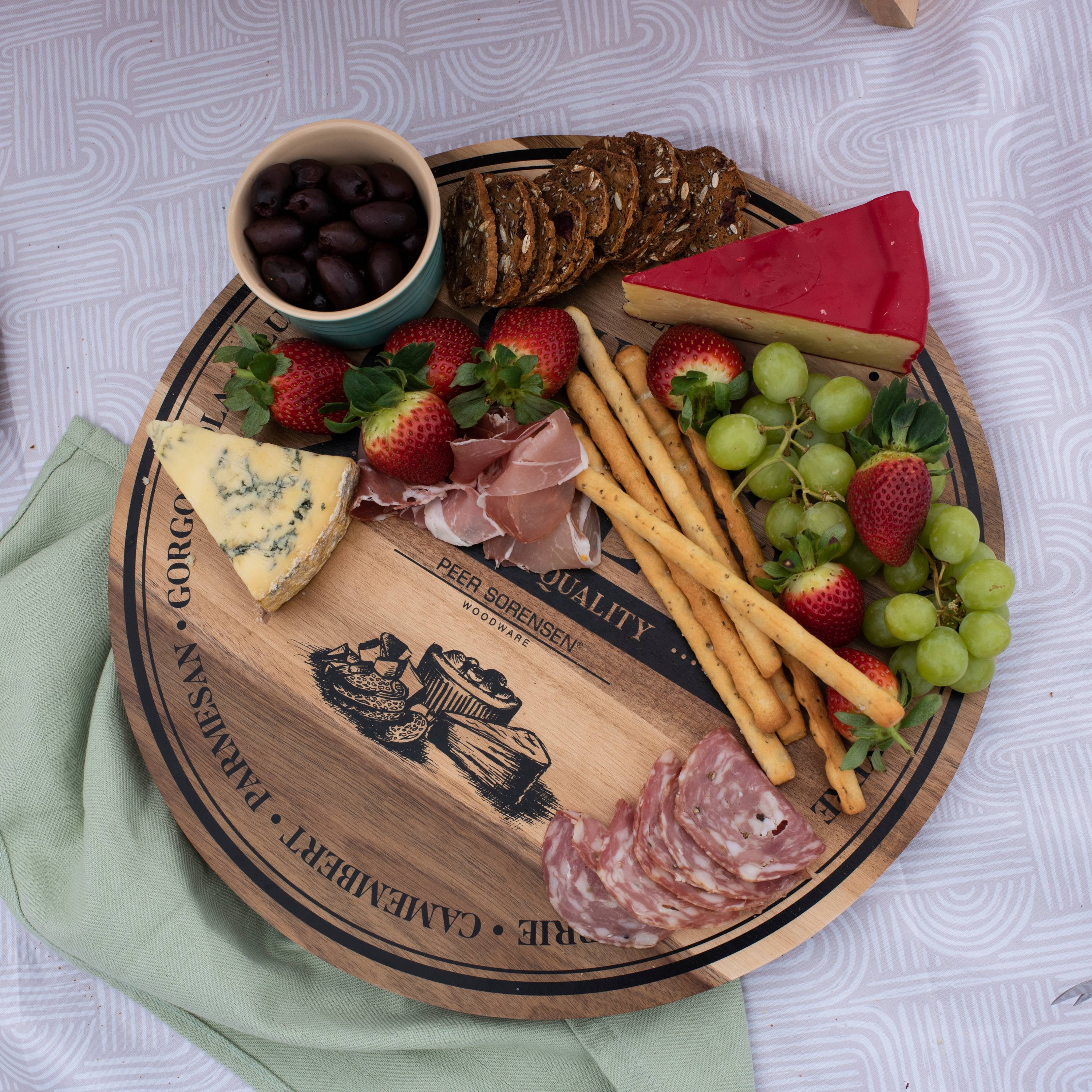 Peer Sorensen Round Cheese and Serving Board 40cm (2cm thick) - Acacia Wood