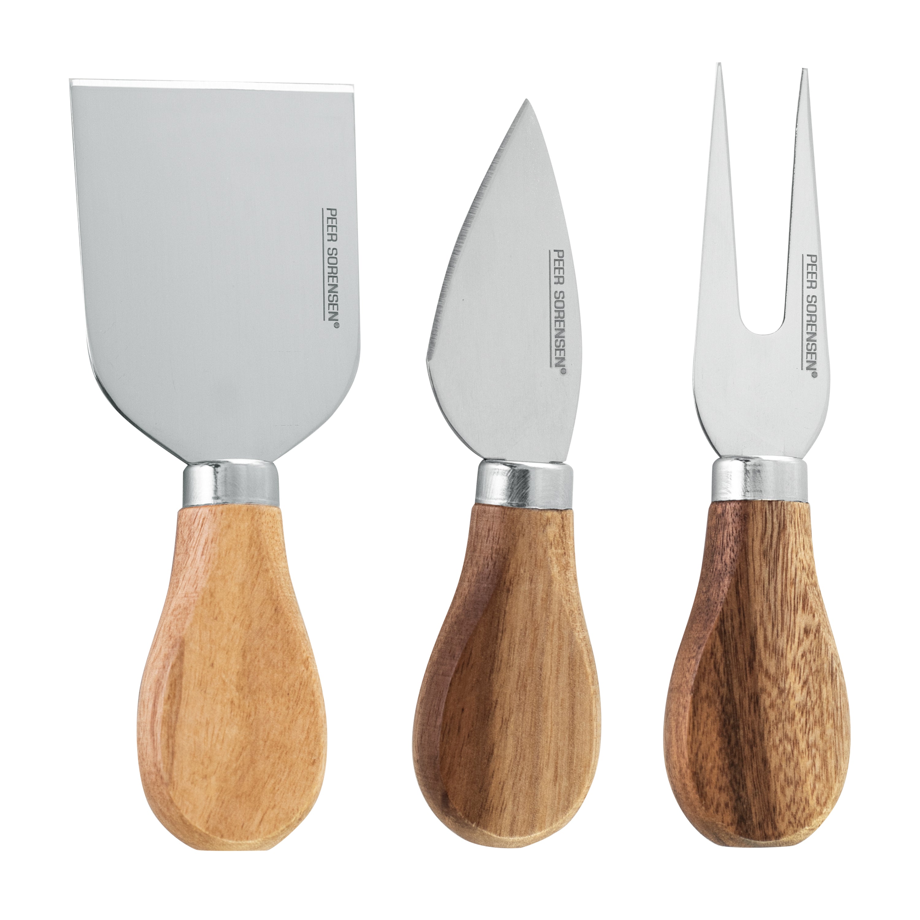 Peer Sorensen 4 Piece Cheese Knife Block Set 10x4.3x8.3cm - Acacia Wood