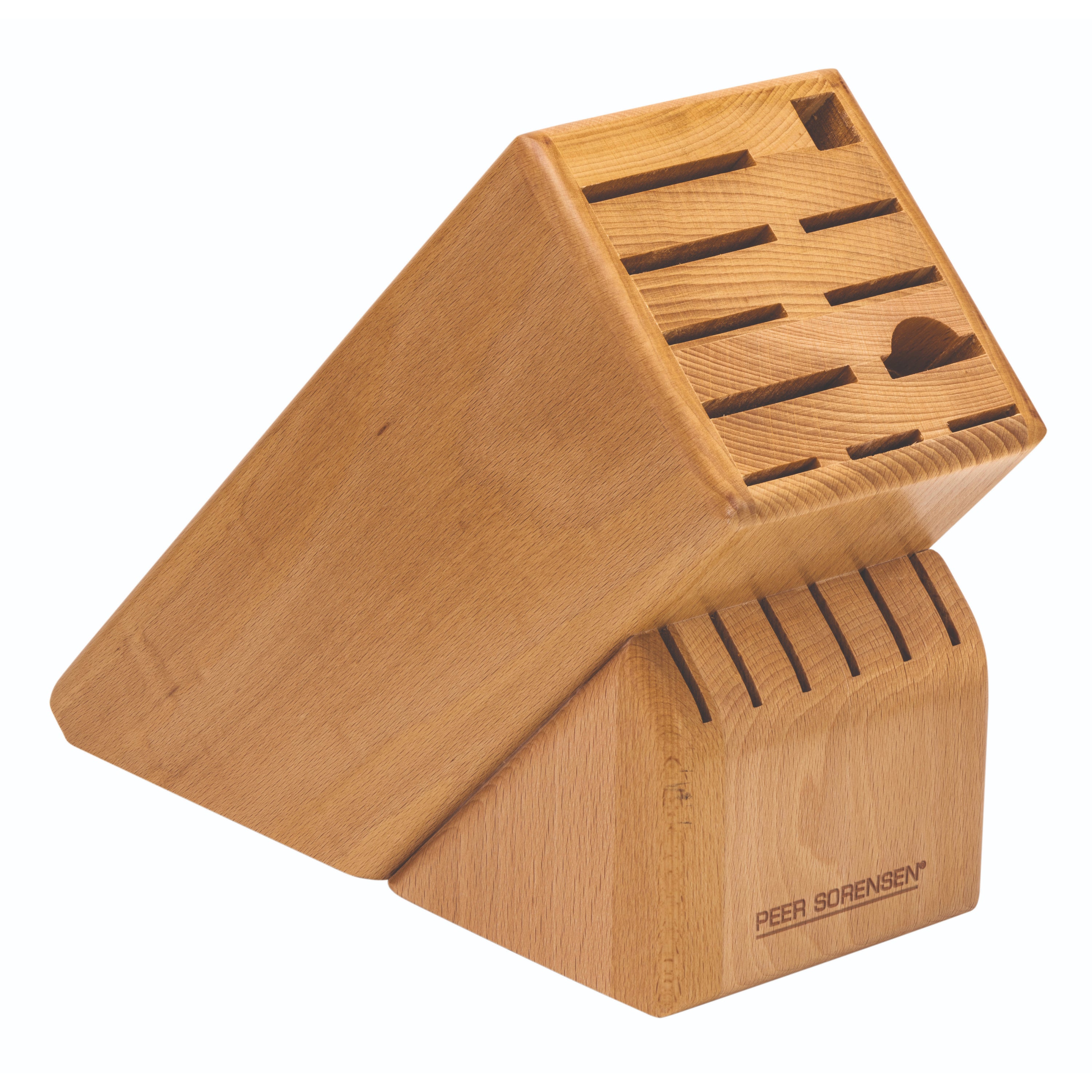 Peer Sorensen 17 Slot Knife Block 26x11x22cm - Beech Wood