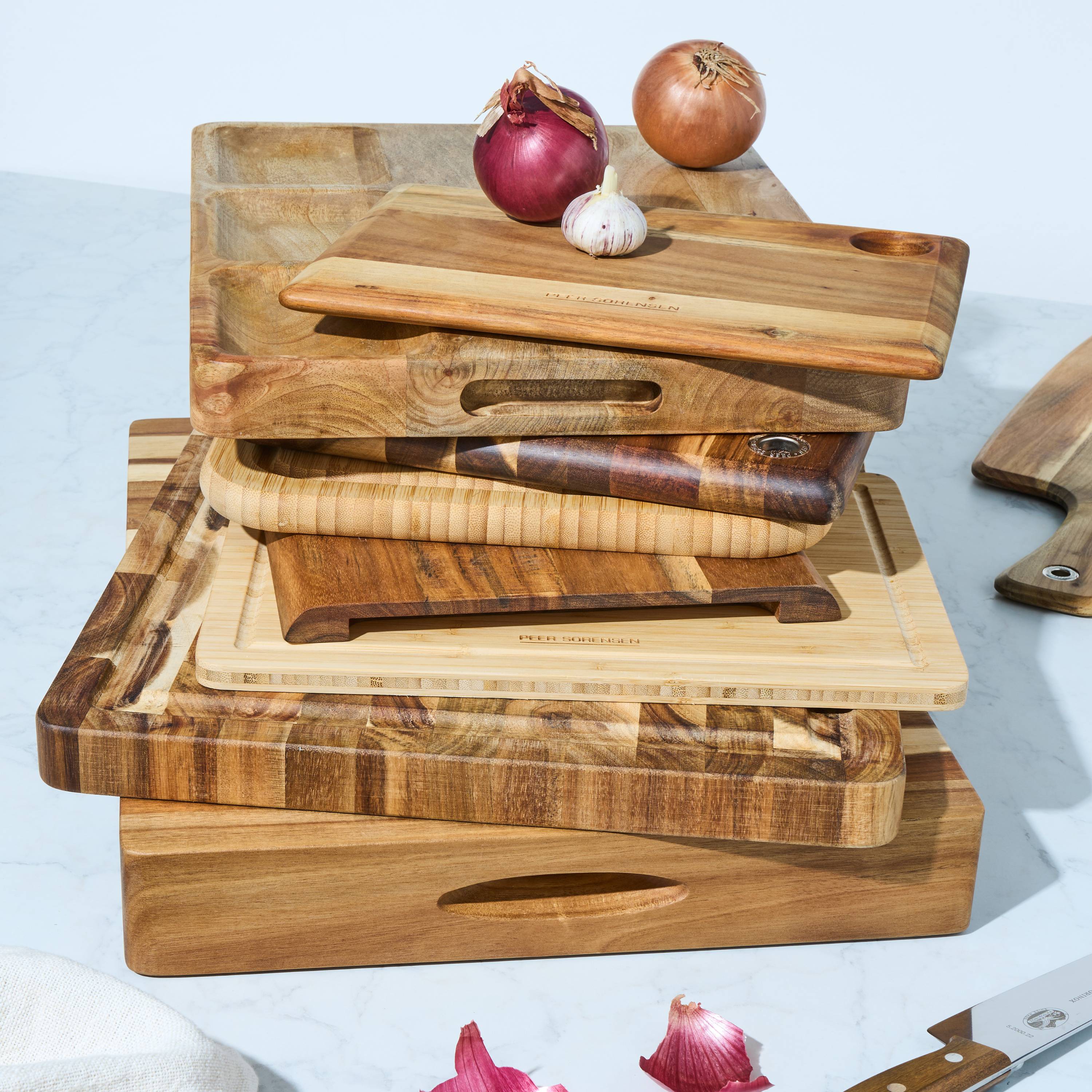 Peer Sorensen Tri-Ply Cutting Board with Juice Groove 33x24x1.2cm - Bamboo