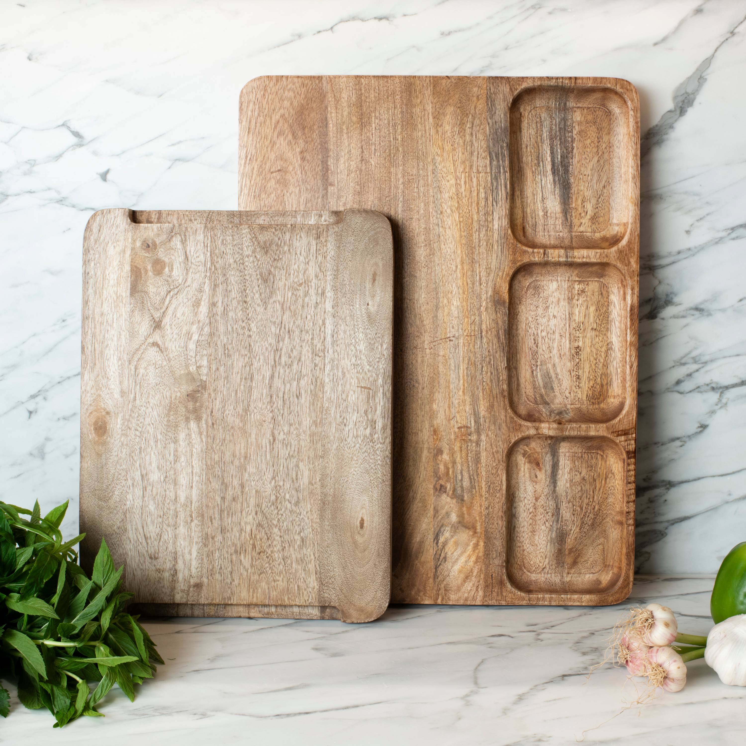 Peer Sorensen Reversible Cutting & Serving Board 50x38x3.6cm - Mango Wood