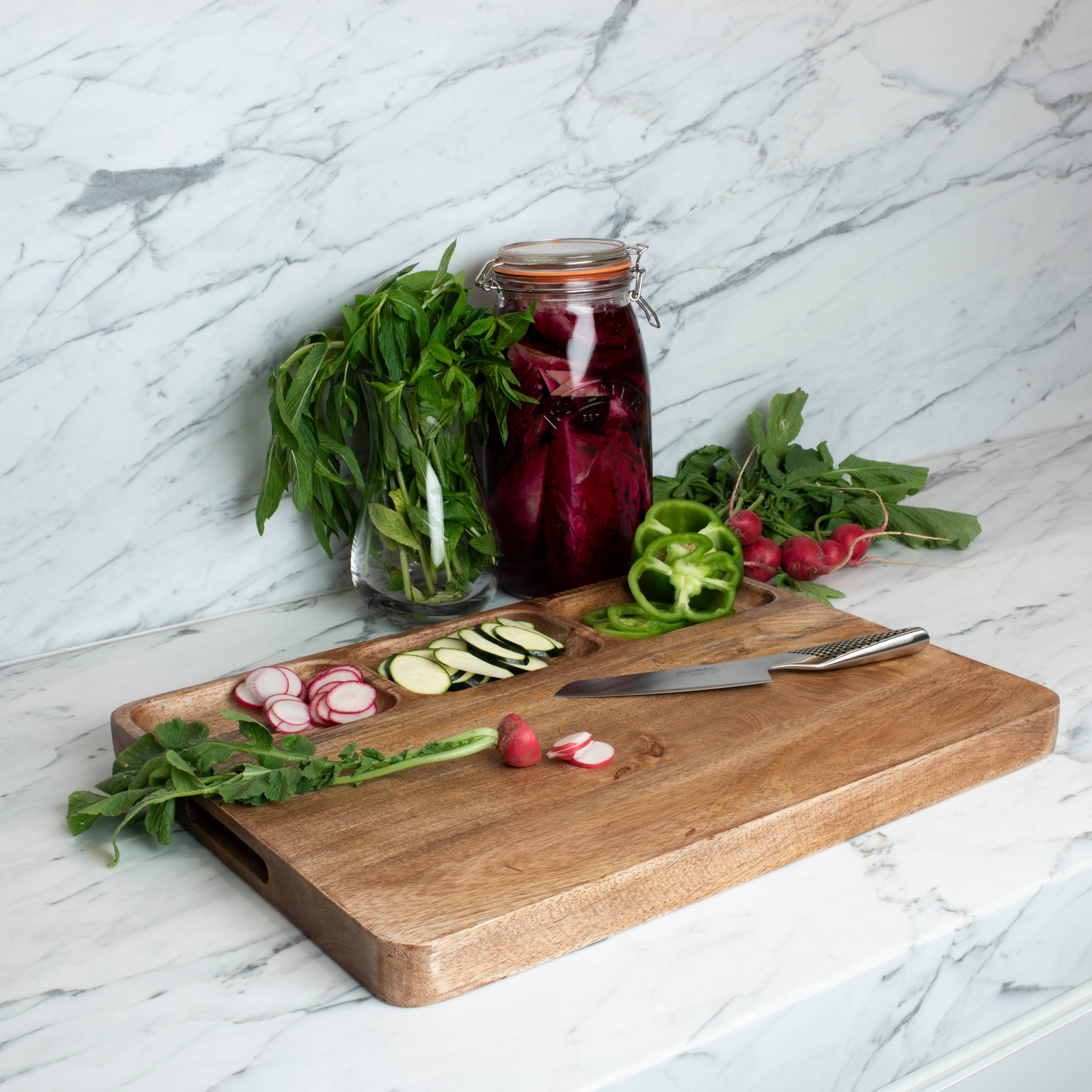 Peer Sorensen Reversible Cutting & Serving Board 50x38x3.6cm - Mango Wood