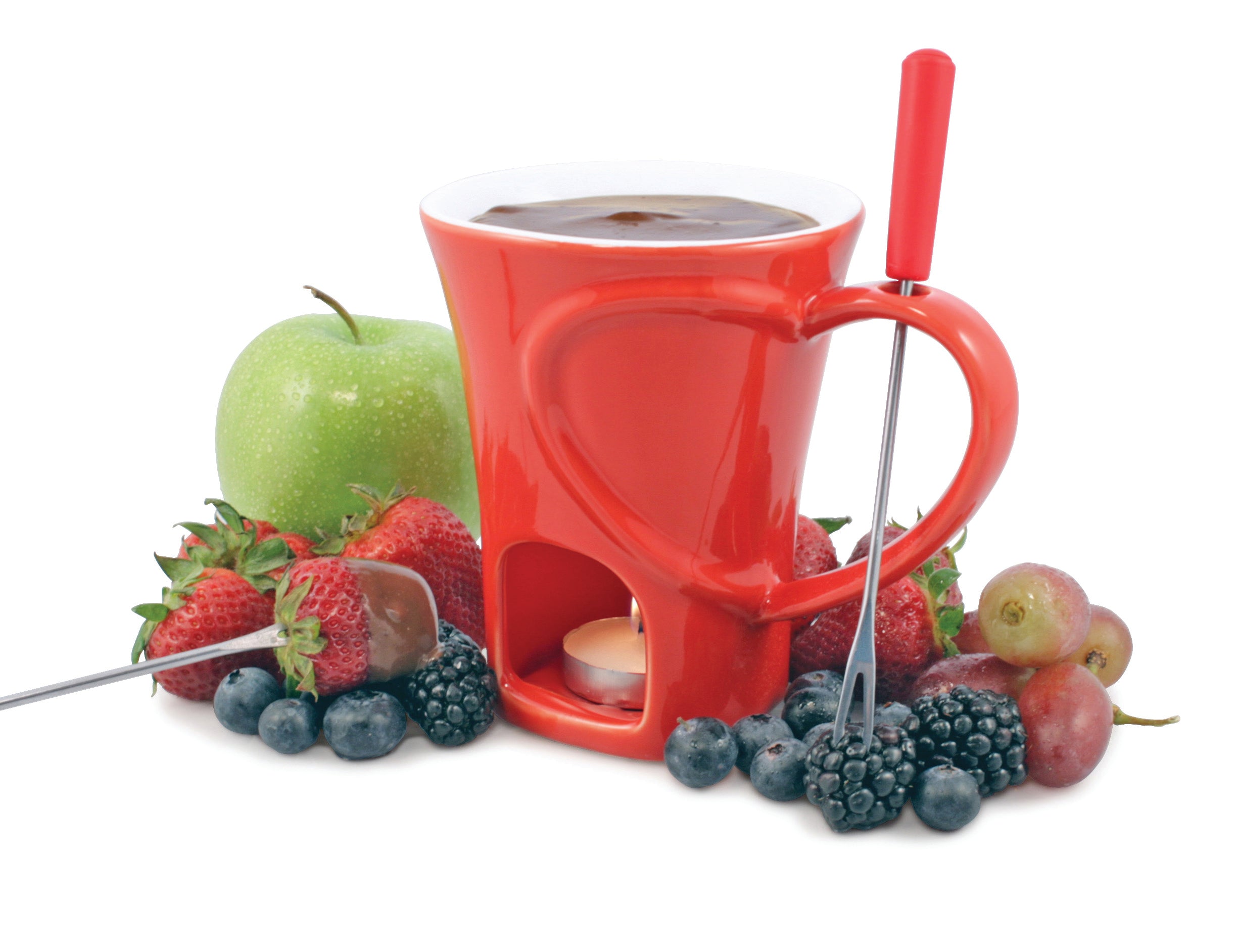 Swissmar Fondue Sweetheart 4 Piece Chocolate Fondue Mug Set