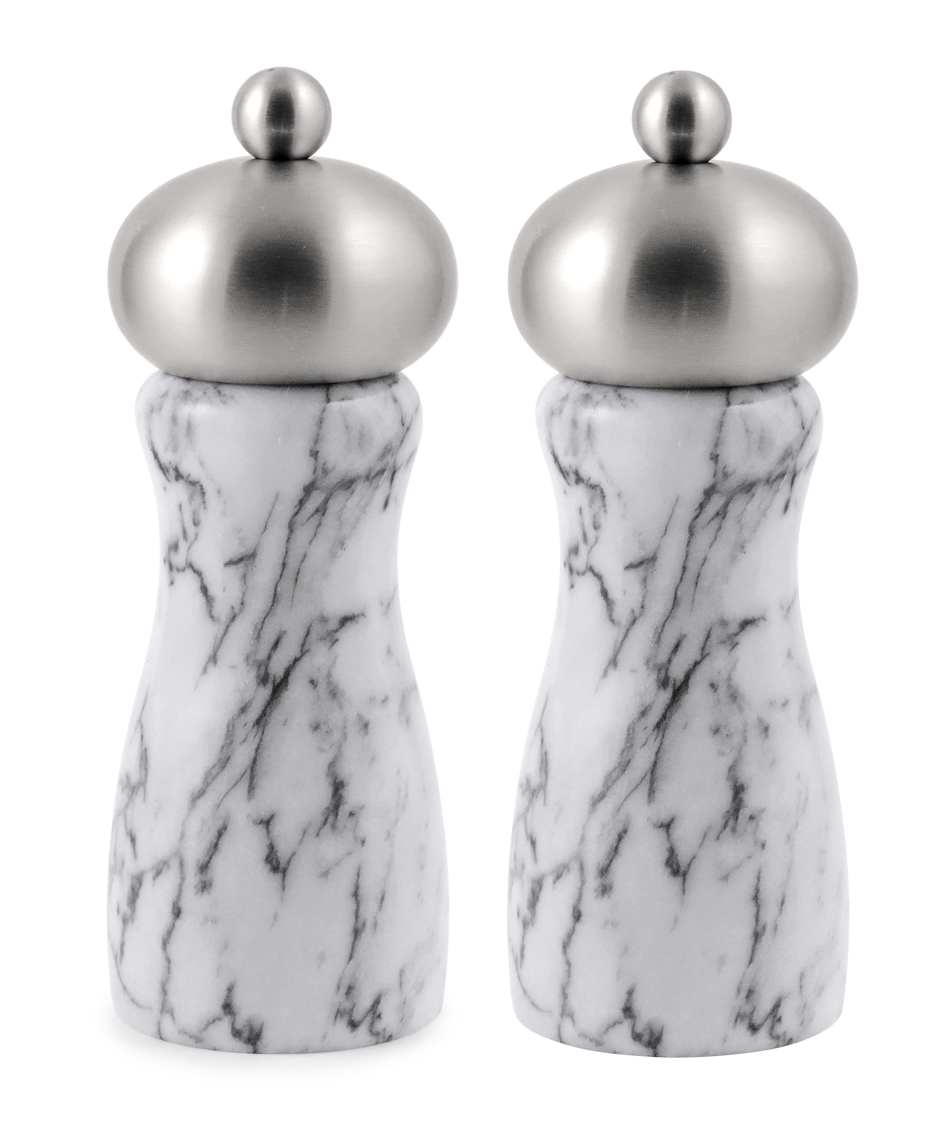 Swissmar Belle Salt And Pepper Mill Set 15cm - Marble White