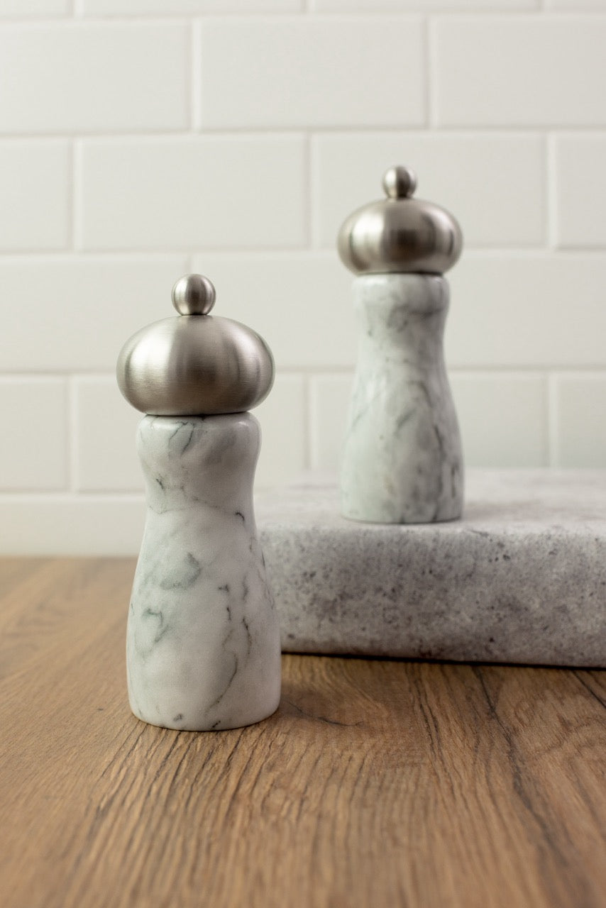 Swissmar Belle Salt And Pepper Mill Set 15cm - Marble White