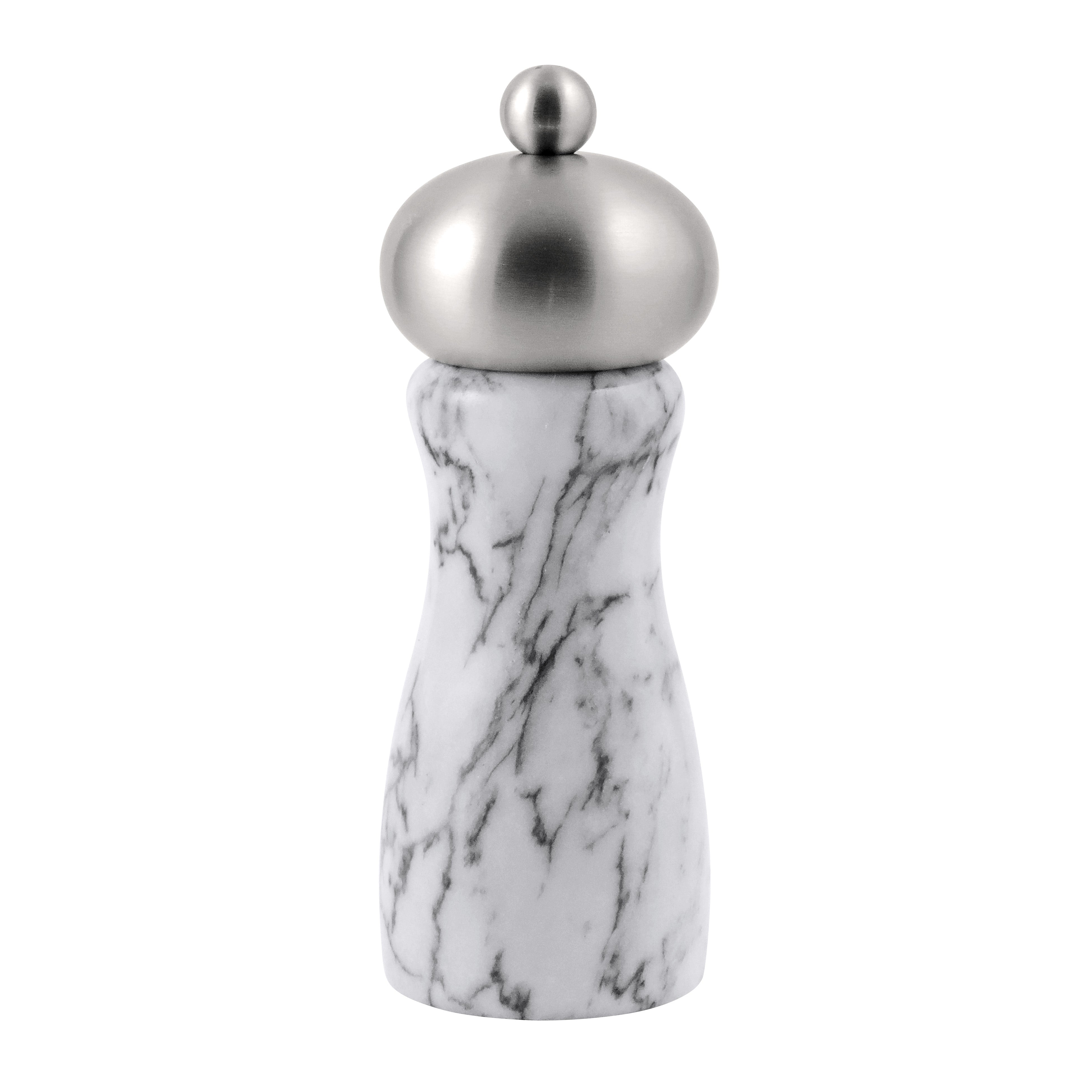 Swissmar Arctic Wht Marble/Ss Pepper Mill 15cm/6in