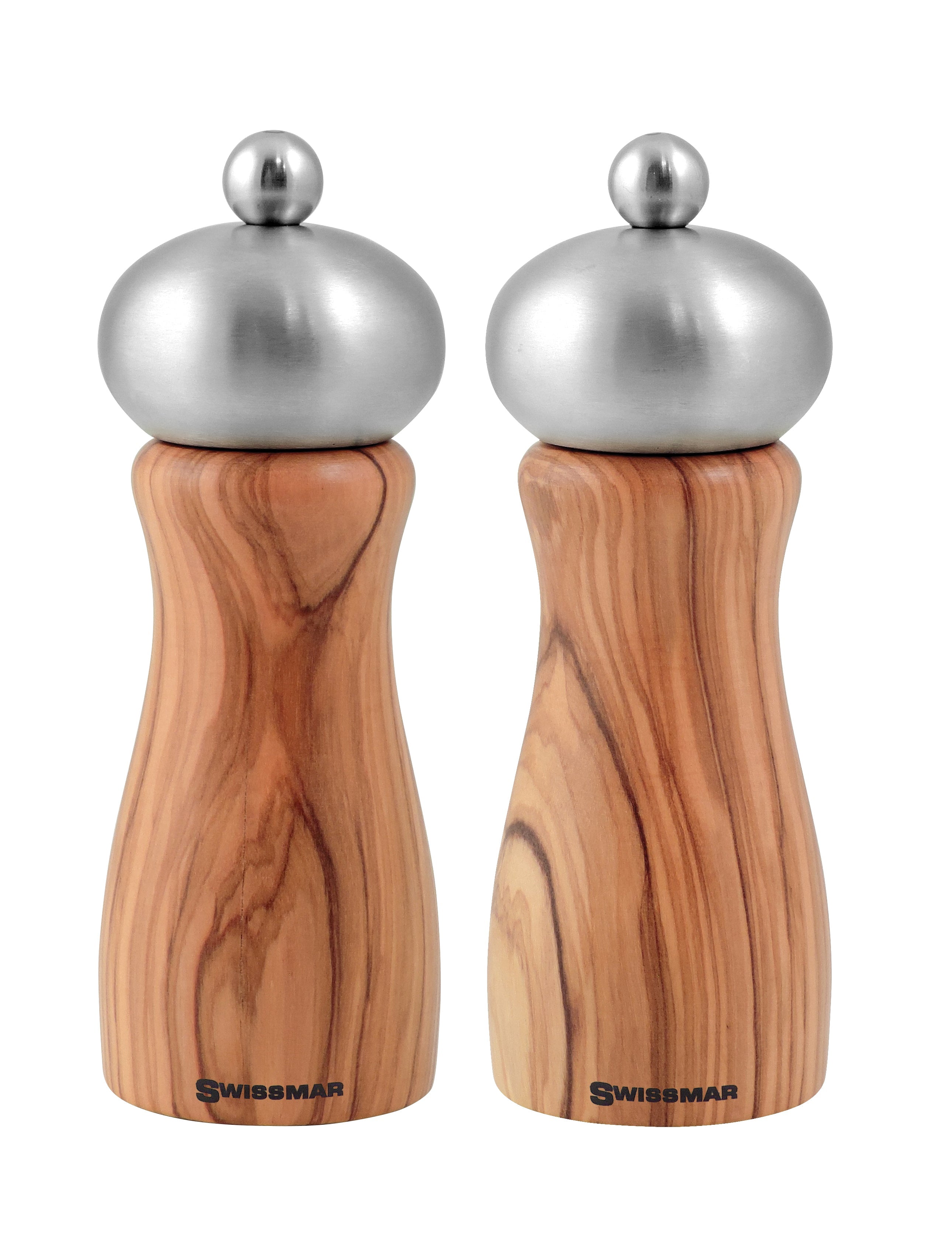 Swissmar Belle Salt And Pepper Mill Set 15cm - Olive Wood