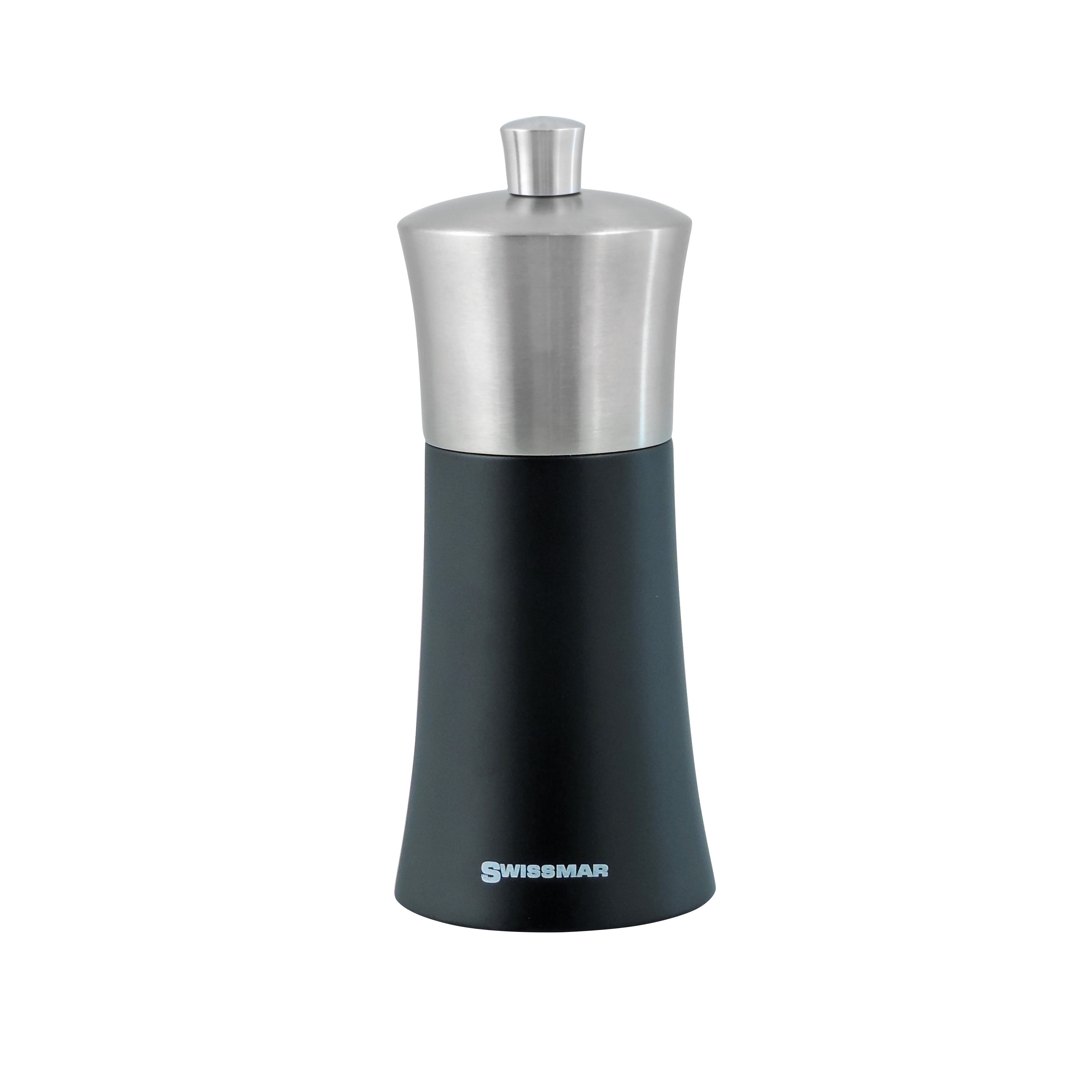 Swissmar Torre Pepper Mill 15cm/6in - Black Matte And Ss