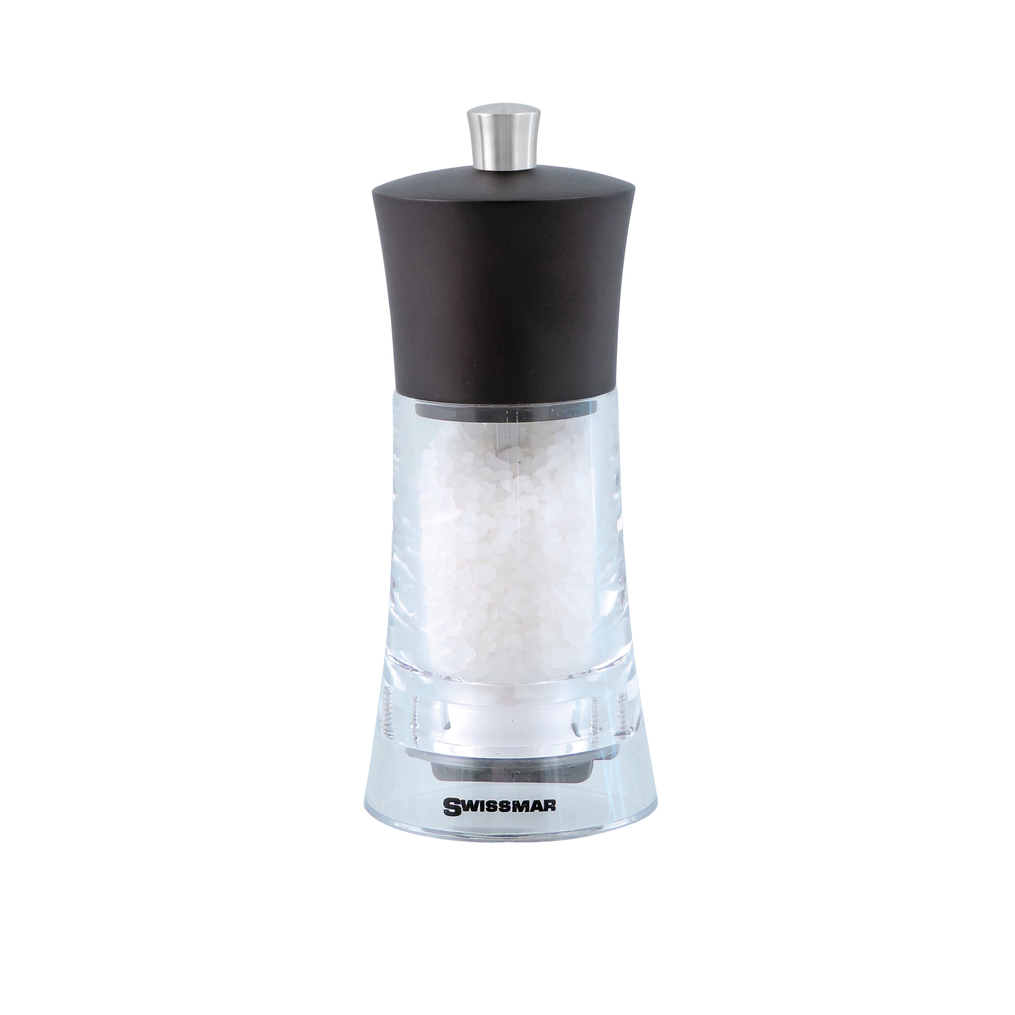 Swissmar Torre Salt Mill 15cm/6in - Acrylic And Wood Top