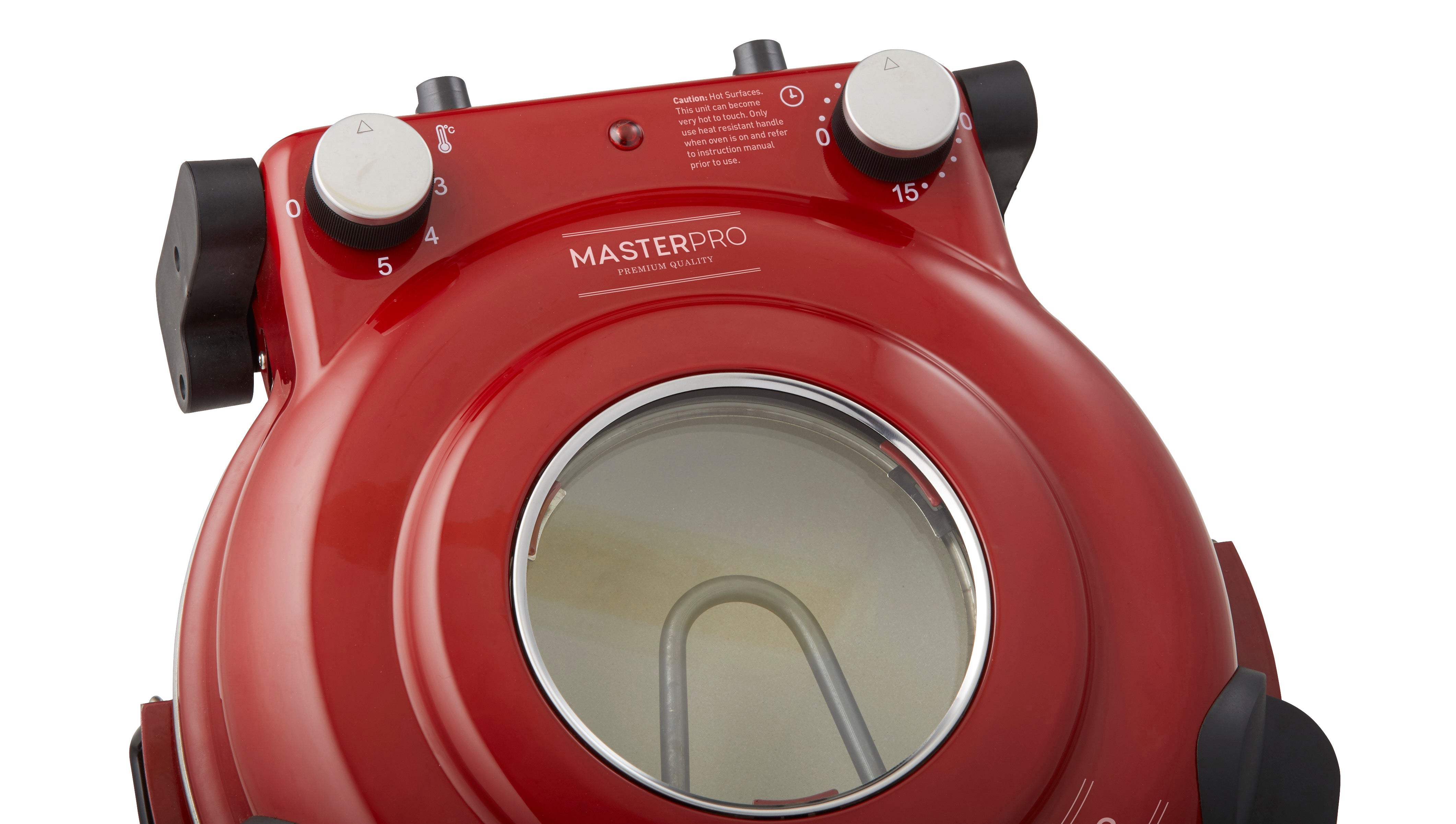 MasterPro The Ultimate Pizza Oven with Window Red & Stainless Steel