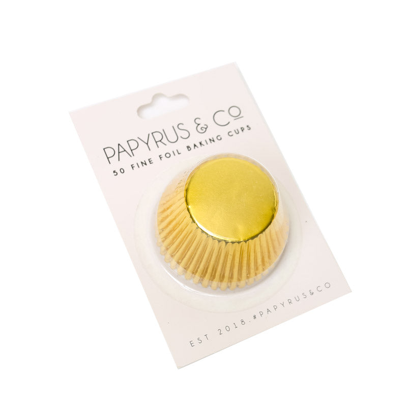 Papyrus Medium Foil Baking Cups Base Gold 44mm 50 Pack