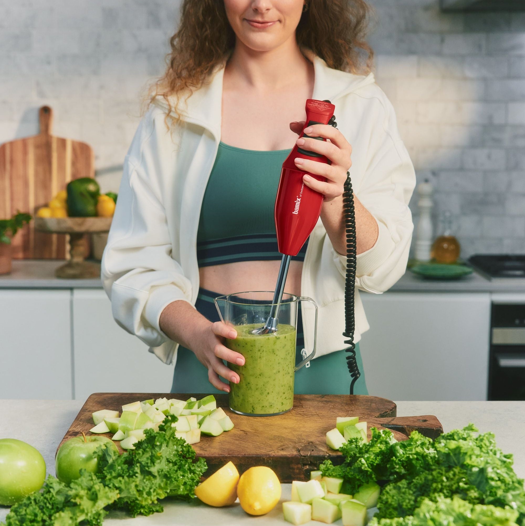 Bamix Classic 140W Immersion Blender - Red