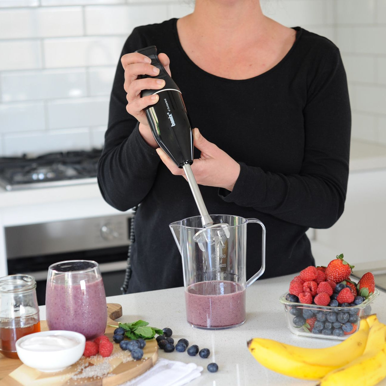 Bamix Classic 140W Immersion Blender - Black