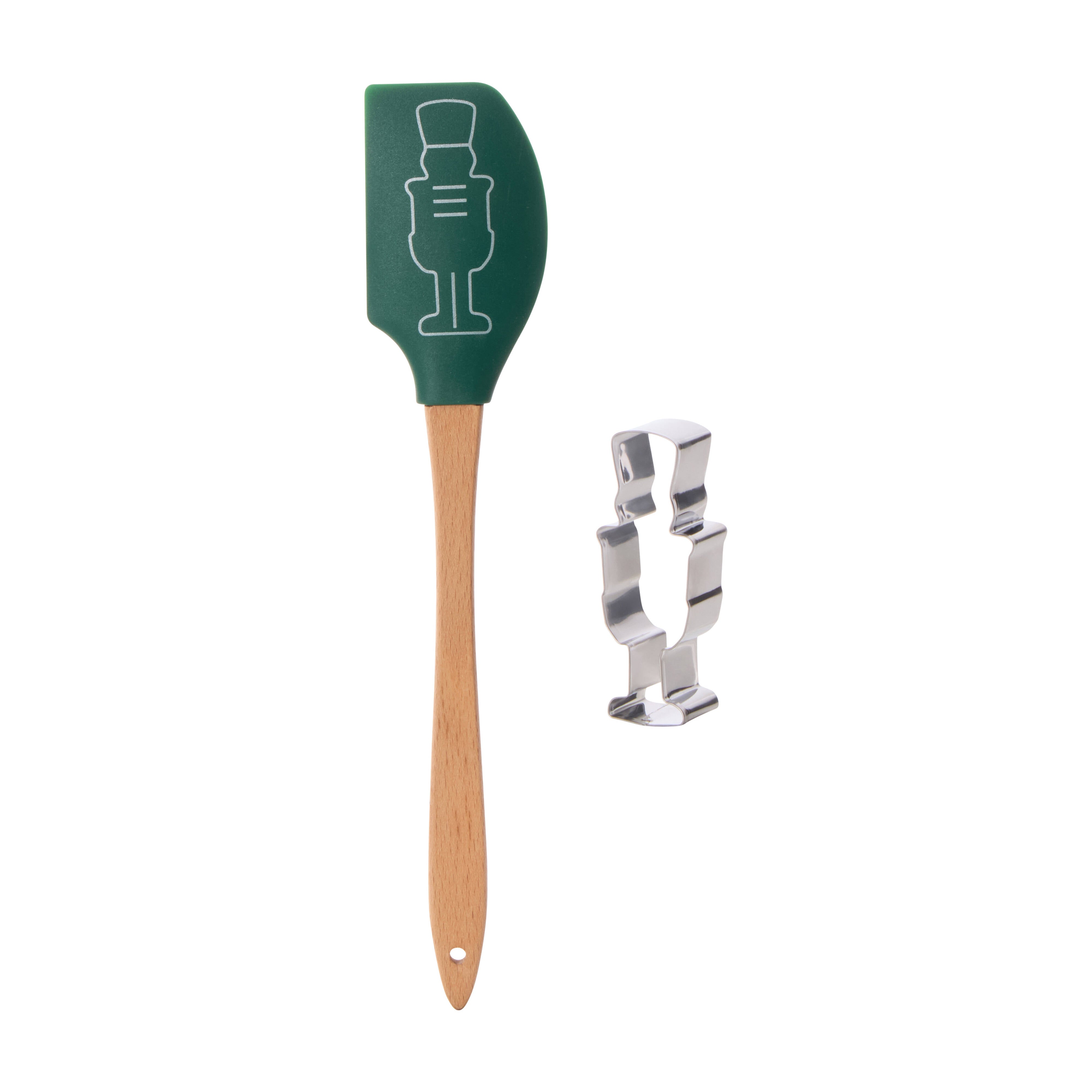 Davis & Waddell Cookie Baking 2 Piece Set Green & Wood