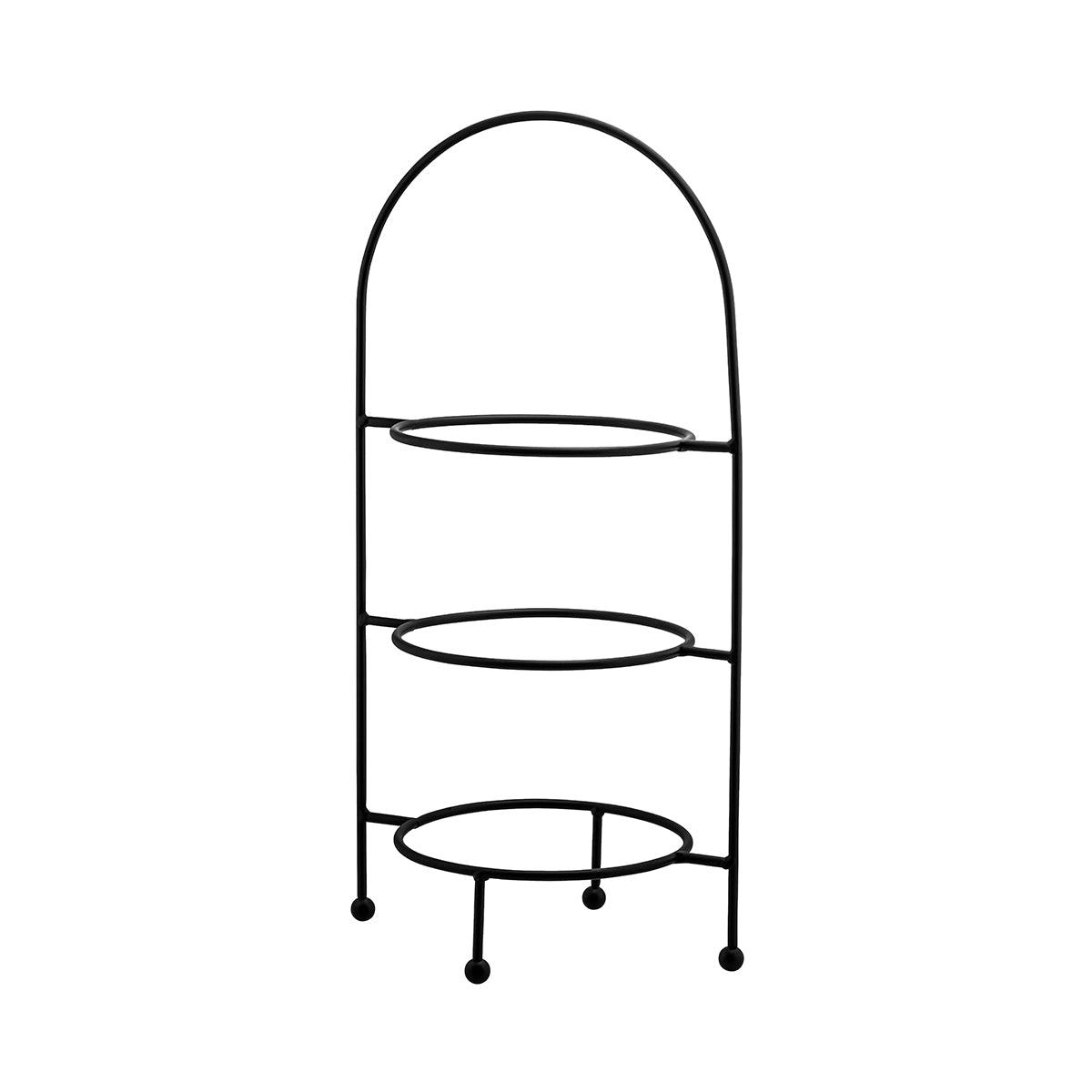 Trenton Round Display Stand - 3 Tier (620mm H - Black)