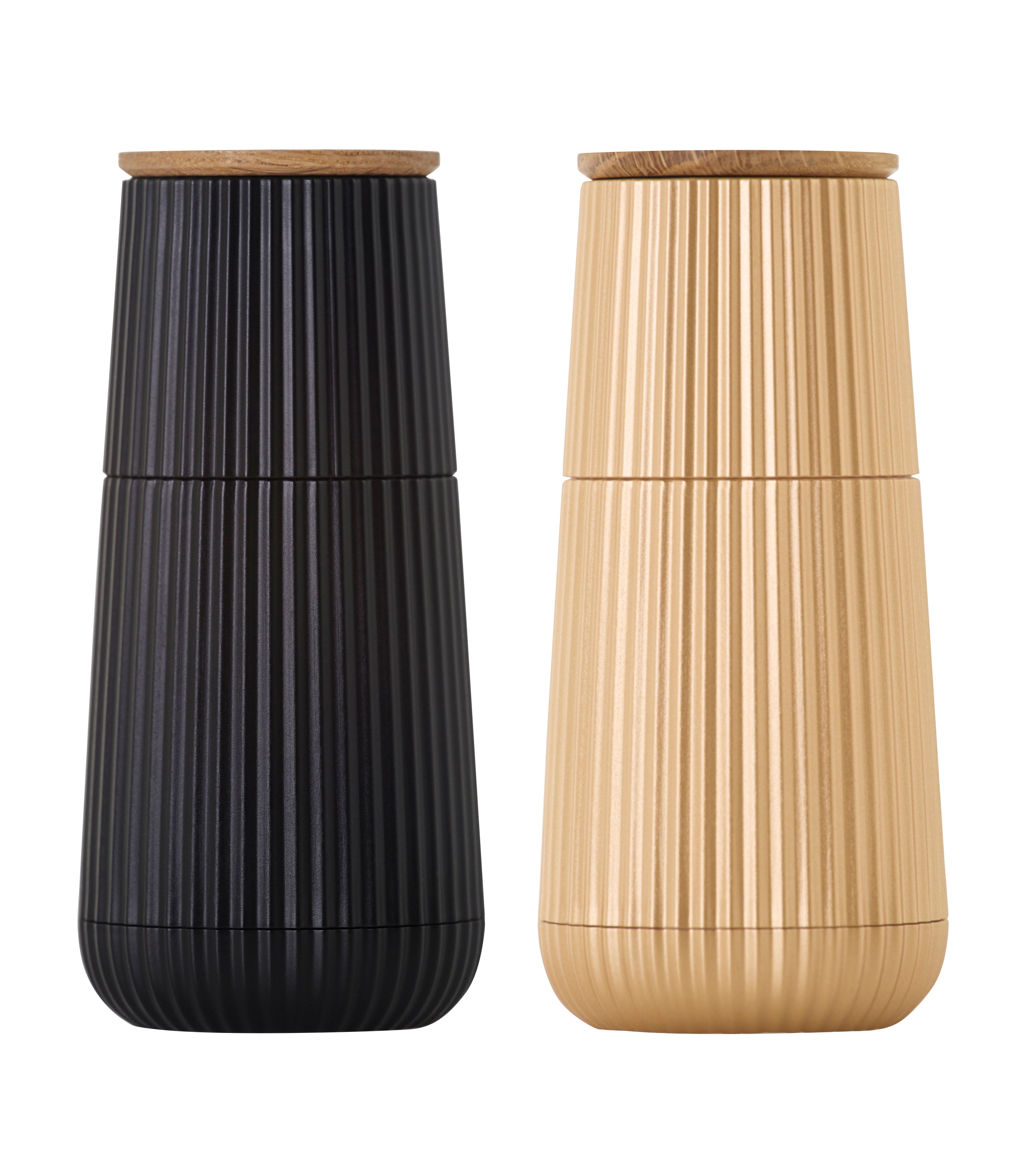 AdHoc Scape Salt & Pepper Mill Set 12.3cm - Black & Gold