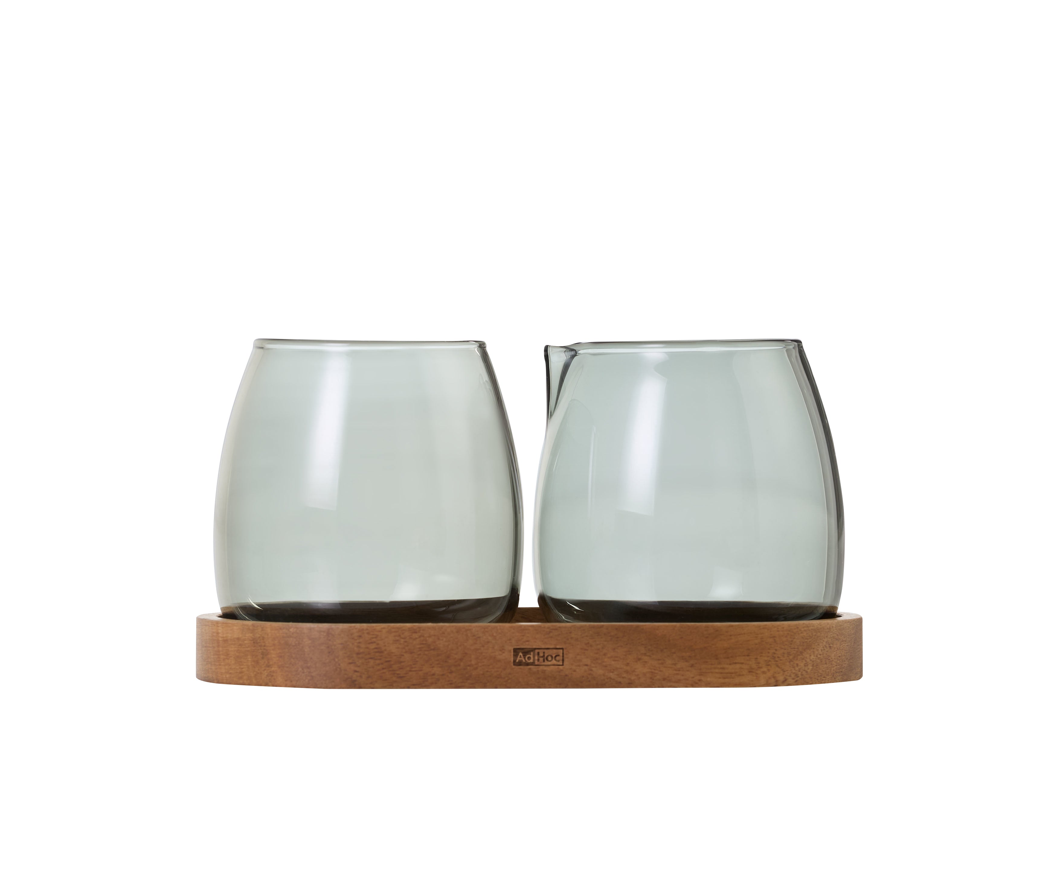 AdHoc Yuna 3pce Milk and Sugar Set - Smoke Glass